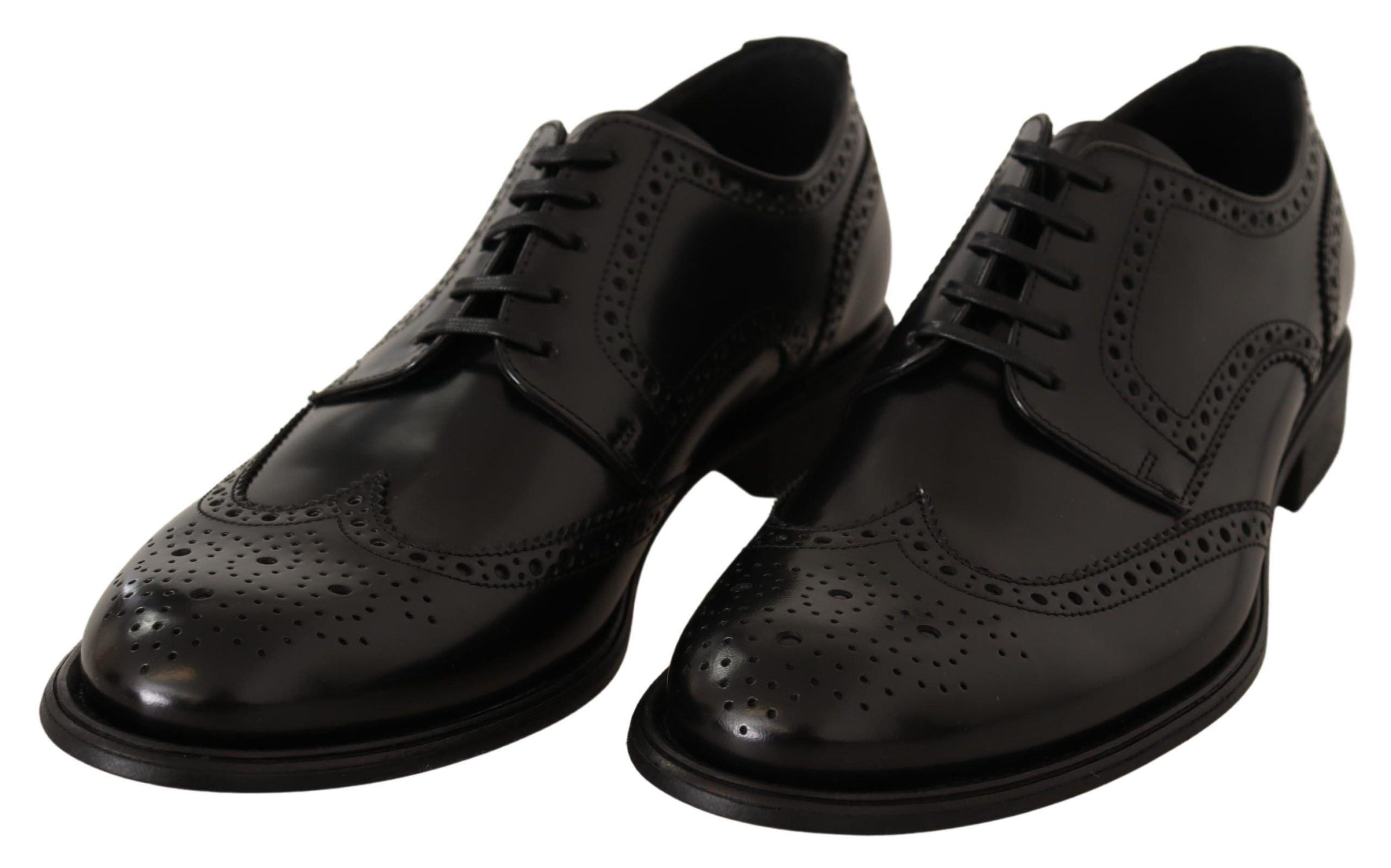 Zwarte leren Oxford Wingtip formele schoenen