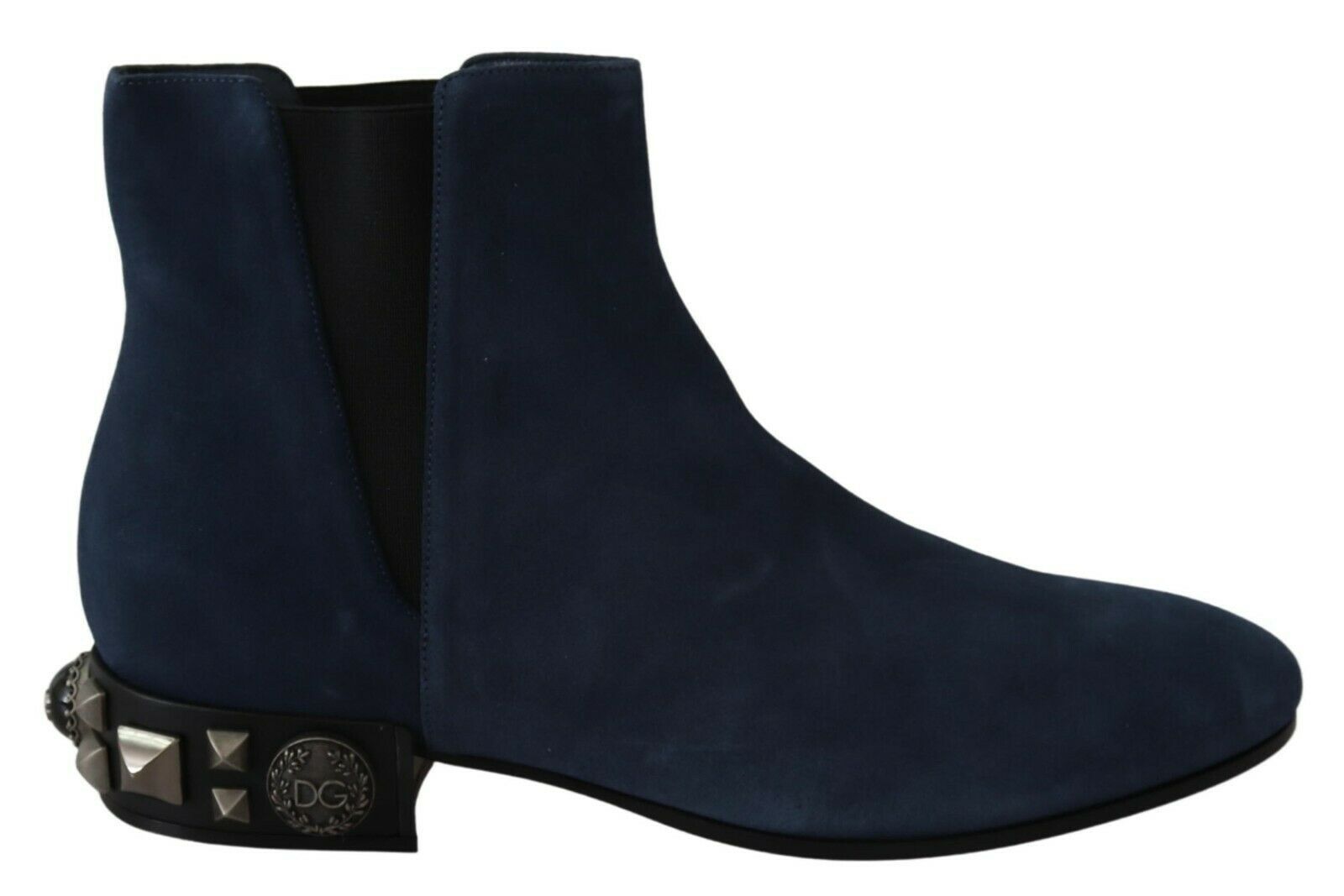 Blauwe suède laarzen met studs