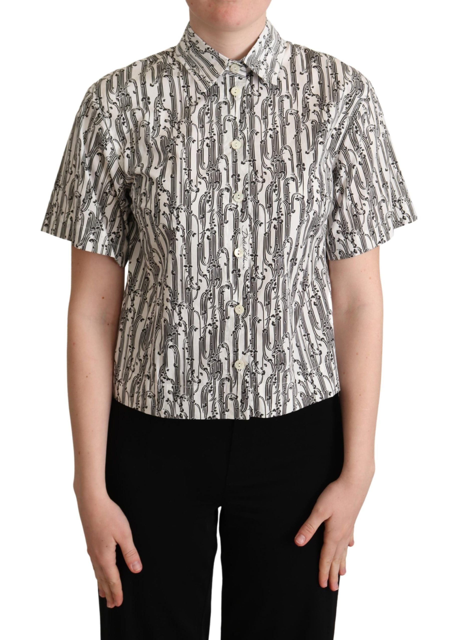 Wit blouse-overhemd met bloemenkraag
