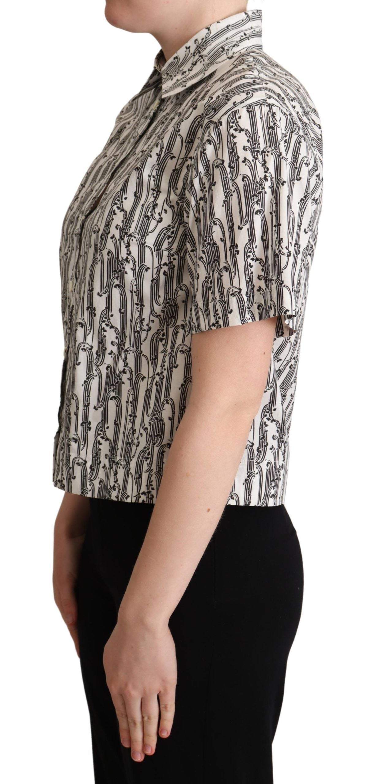 Wit blouse-overhemd met bloemenkraag