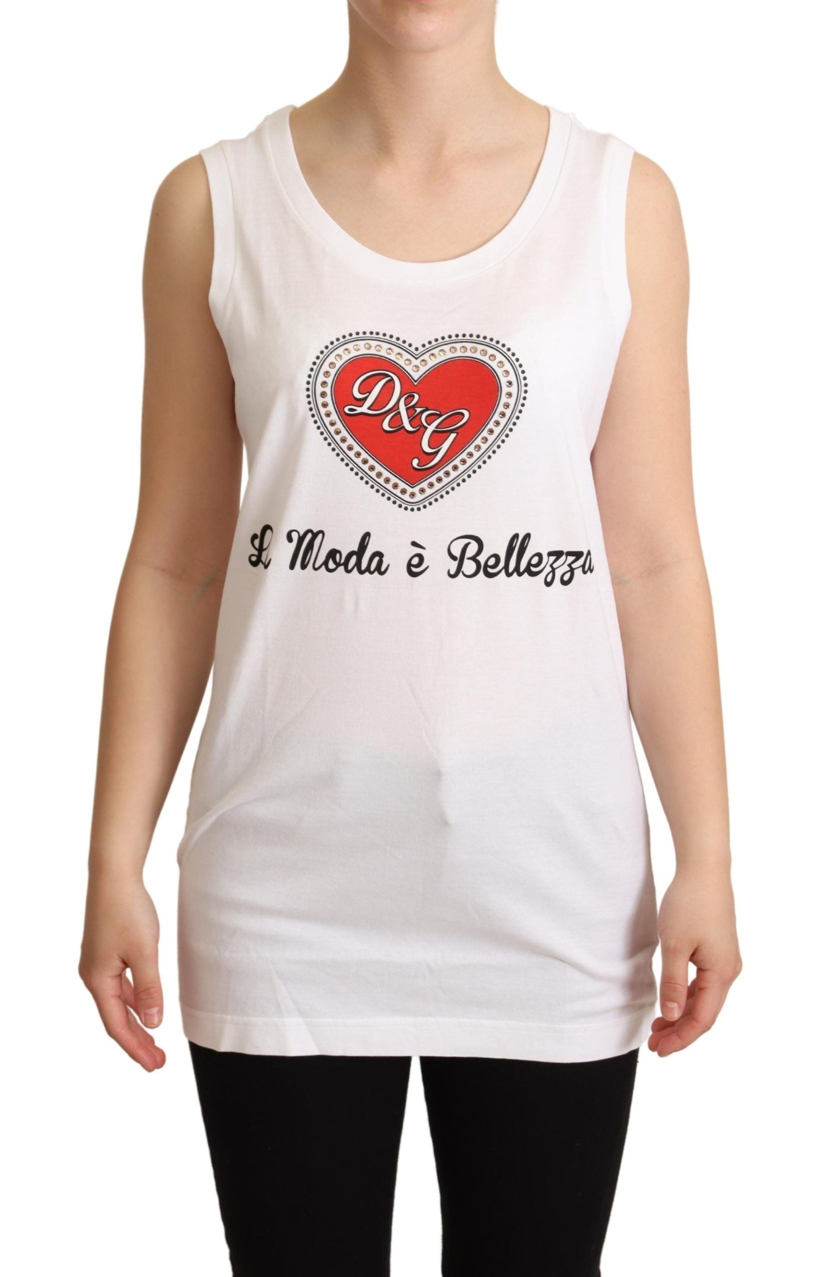 Wit La Moda Crystal Tank Top T-shirt