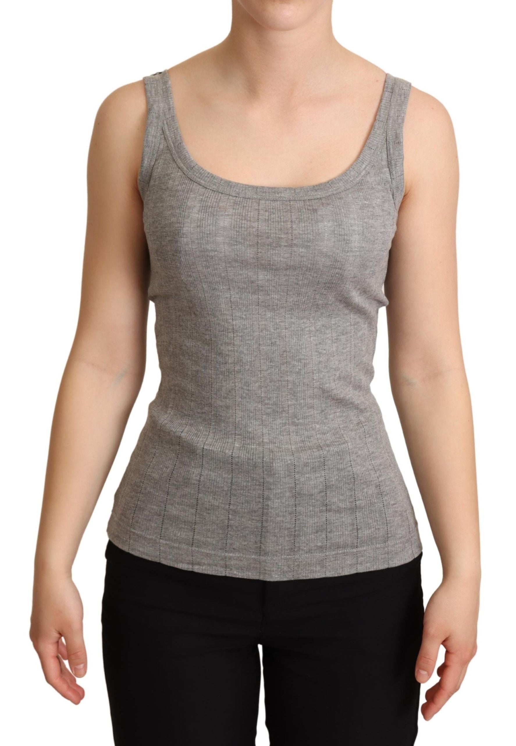 Grijs katoenen modal Canotta tanktop T-shirt