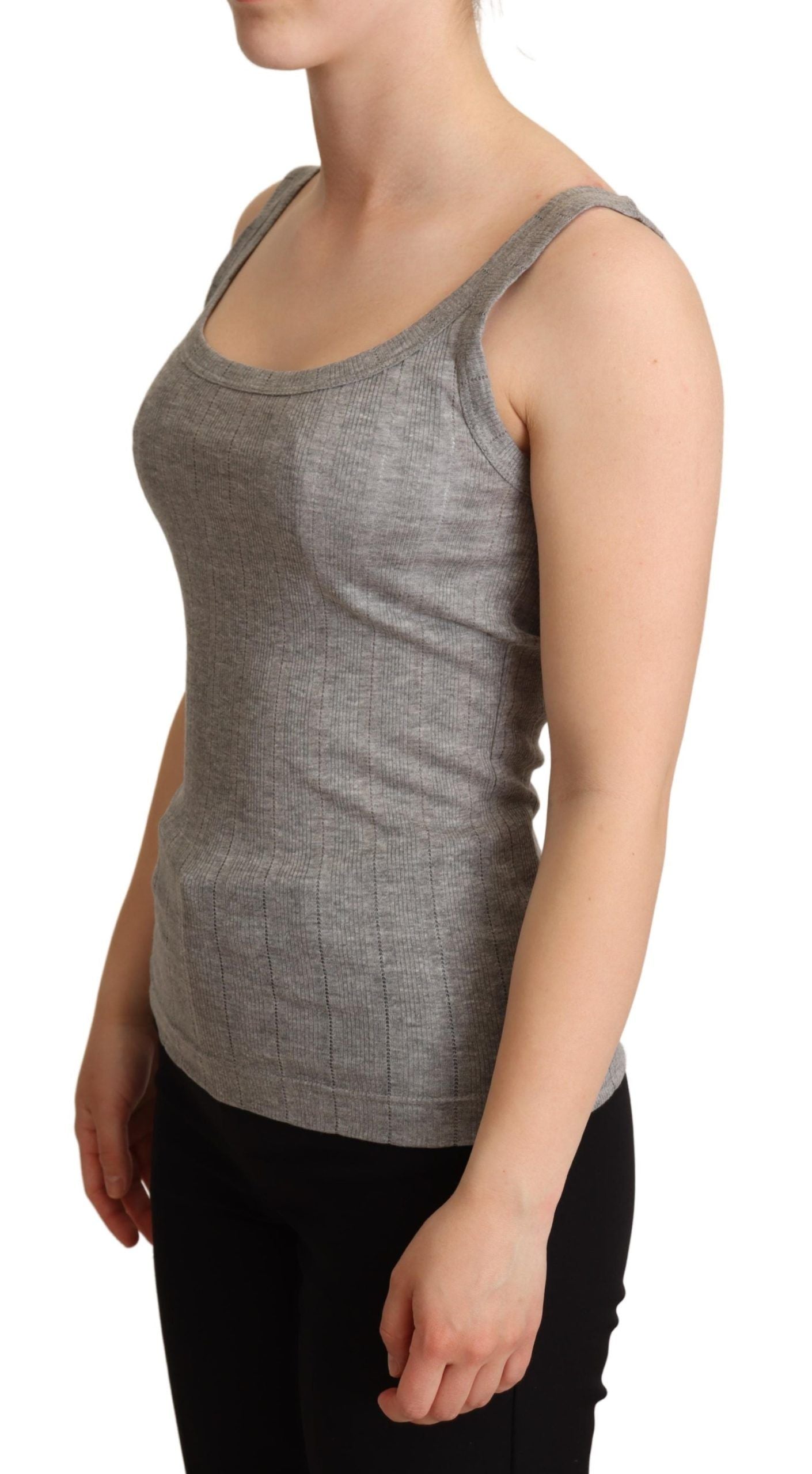 Grijs katoenen modal Canotta tanktop T-shirt