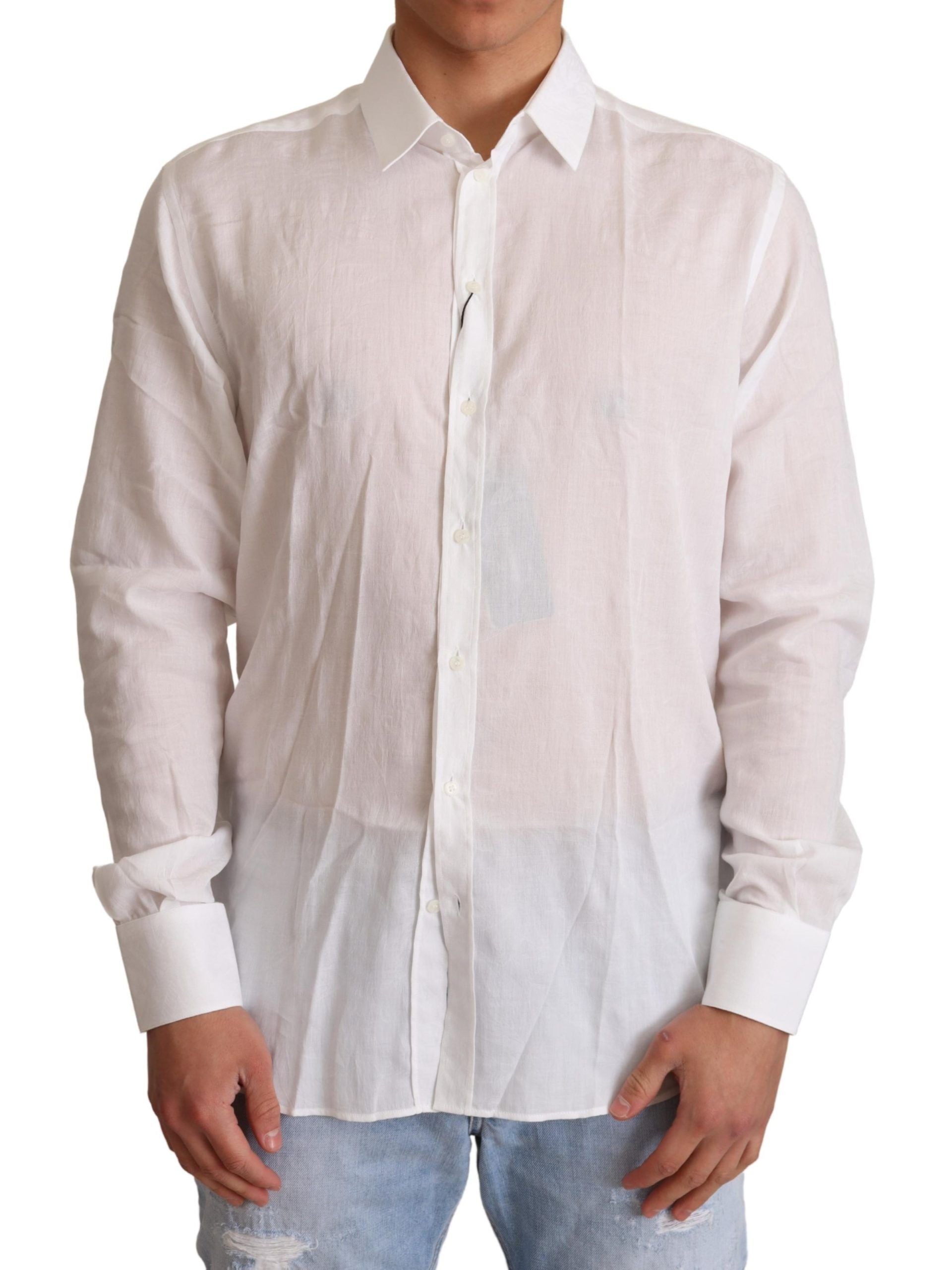 Wit katoenen MARTINI-shirt met bloemenpatroon
