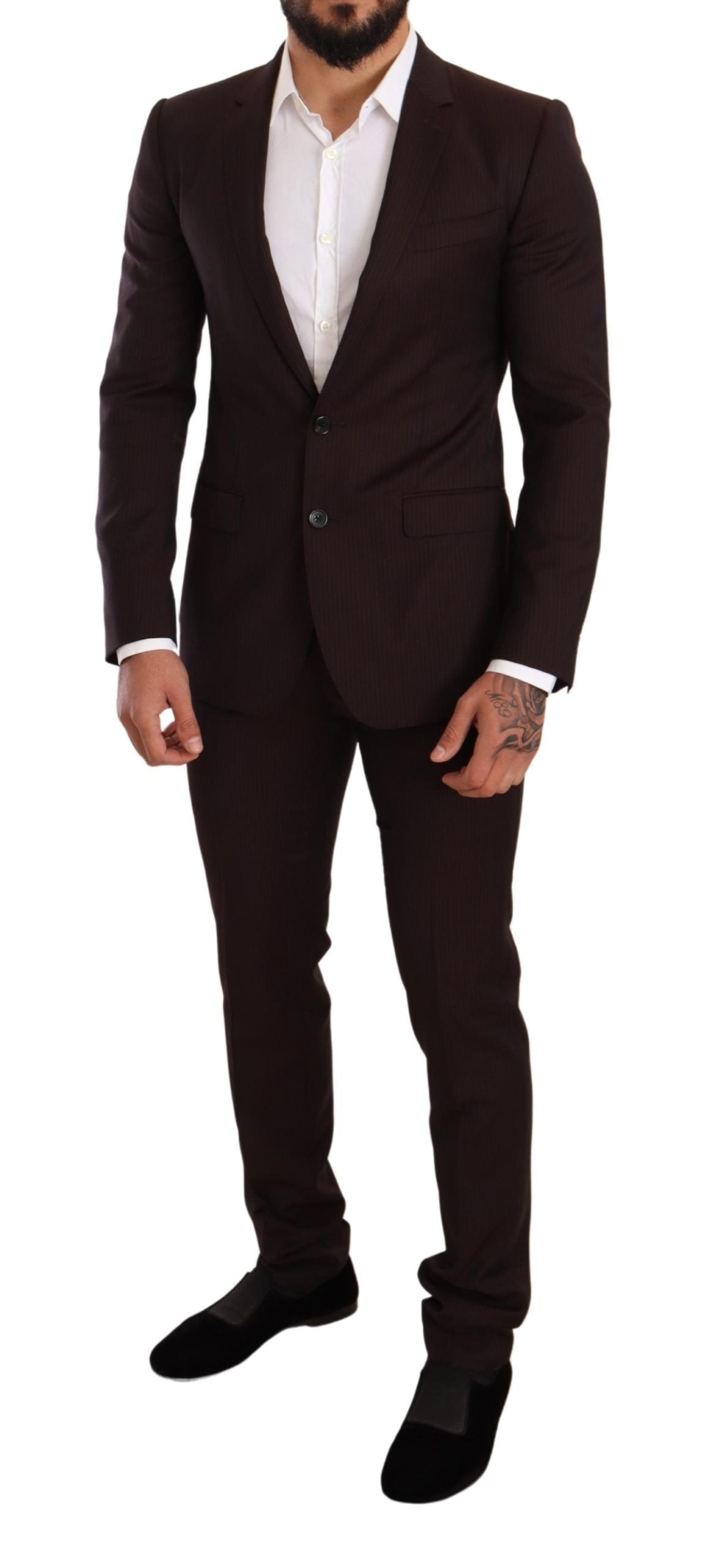 Bordeaux wollen MARTINI slim fit pak