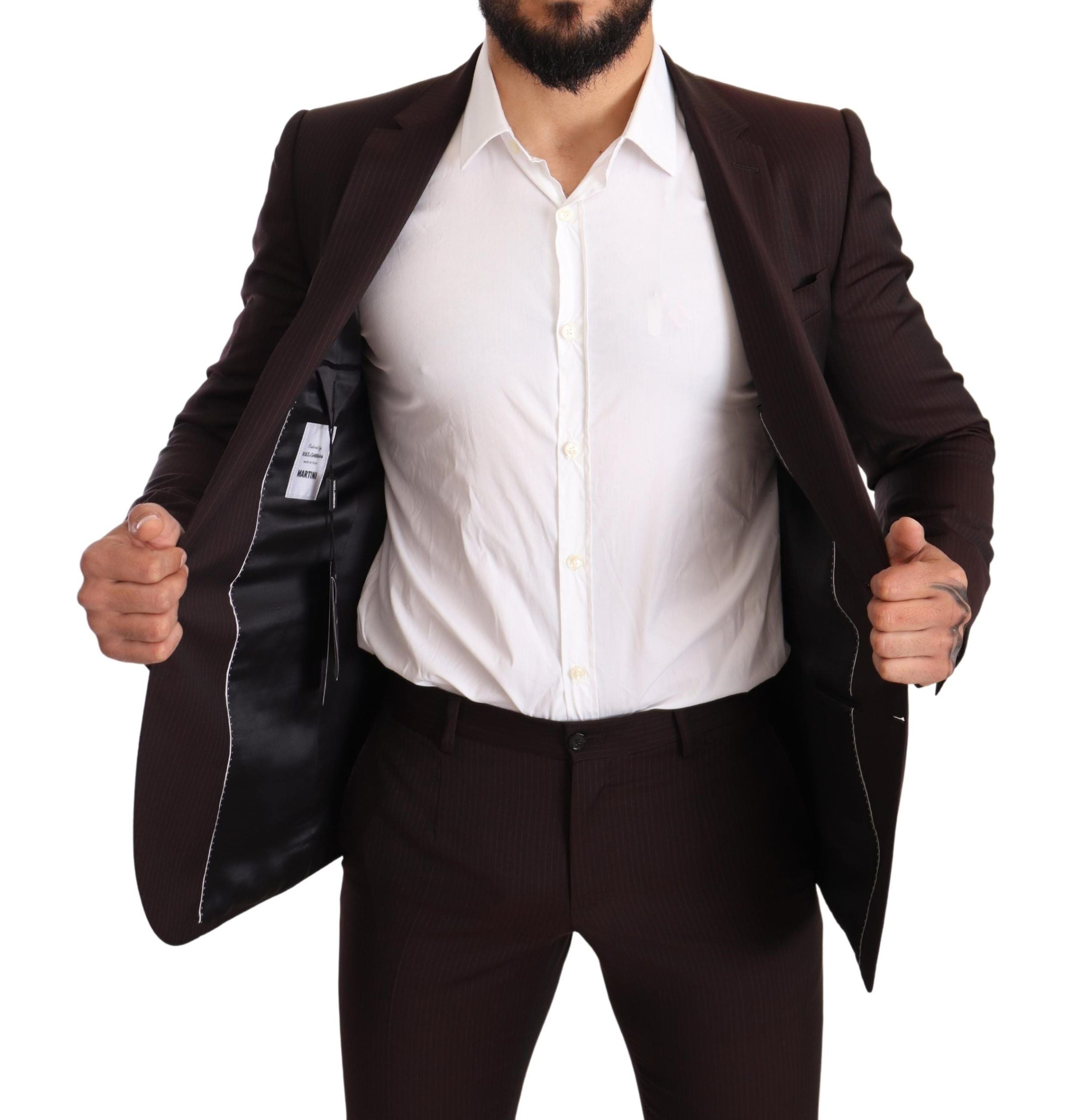 Bordeaux wollen MARTINI slim fit pak