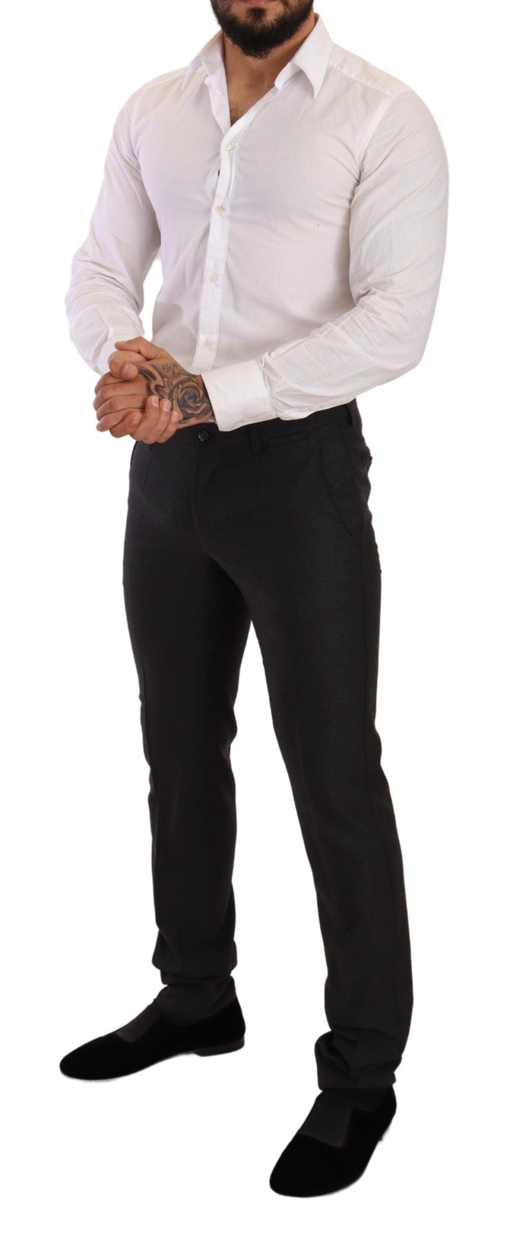 Grijs wollen MARTINI Slim Fit Set Pak