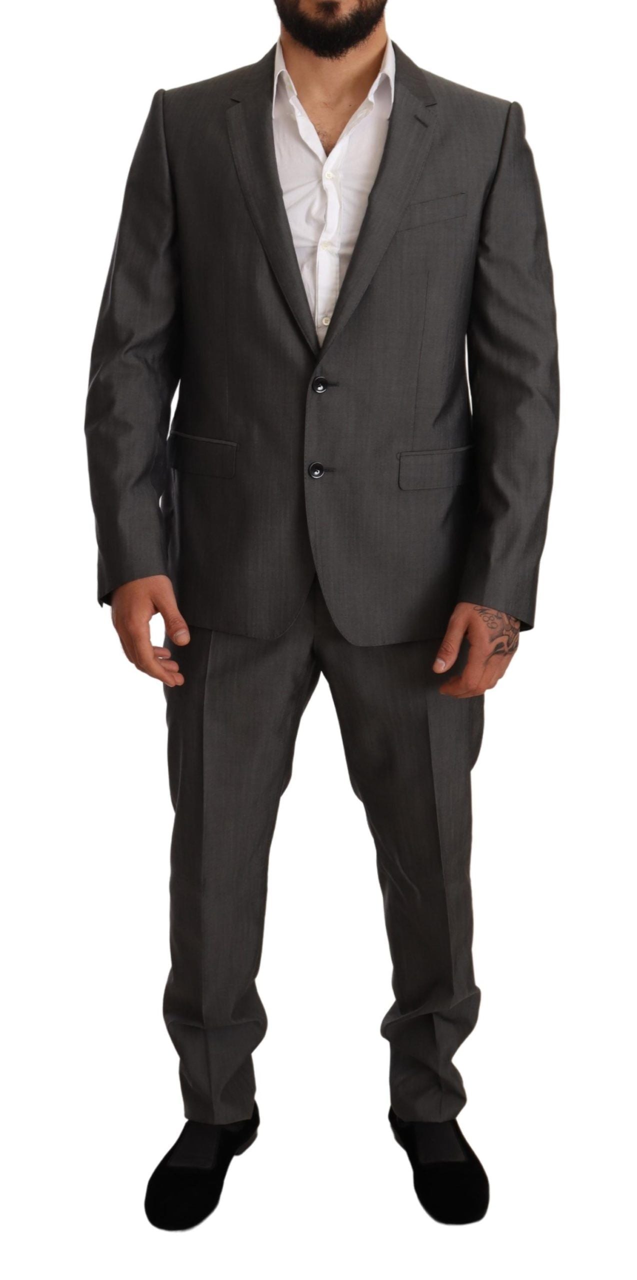 Grijs Metallic MARTINI Slim Fit Set Pak