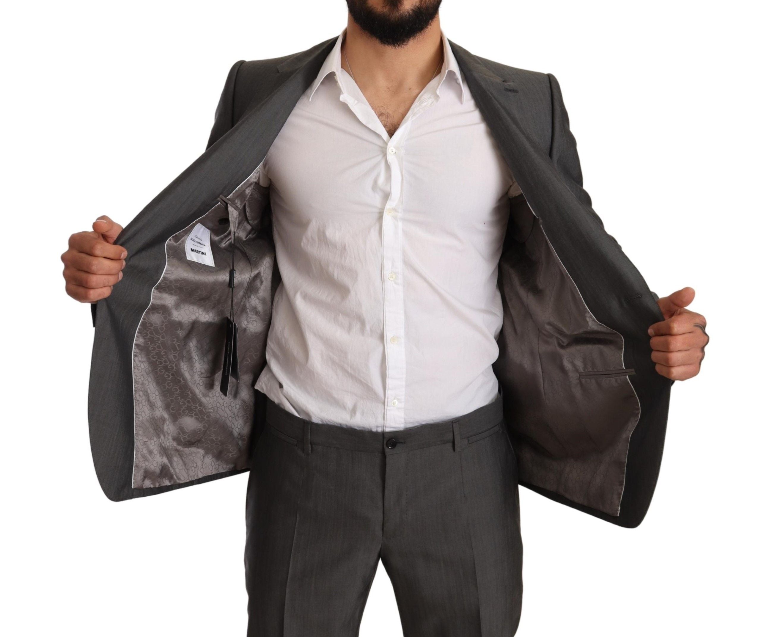 Grijs Metallic MARTINI Slim Fit Set Pak