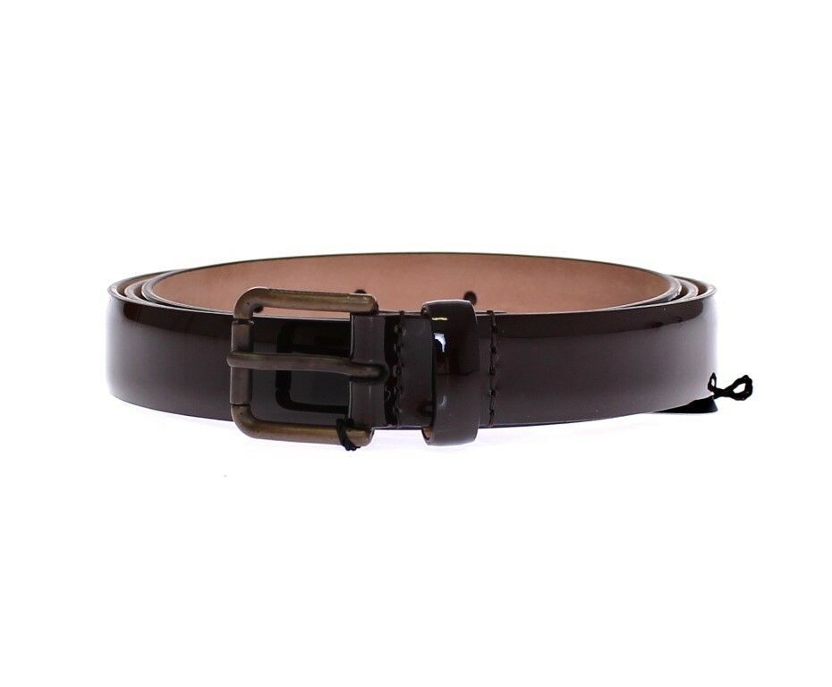 Bruine leren logo riem Cintura riem