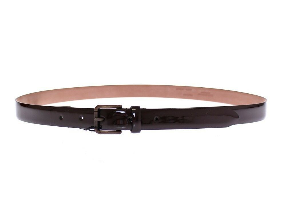 Bruine leren logo riem Cintura riem