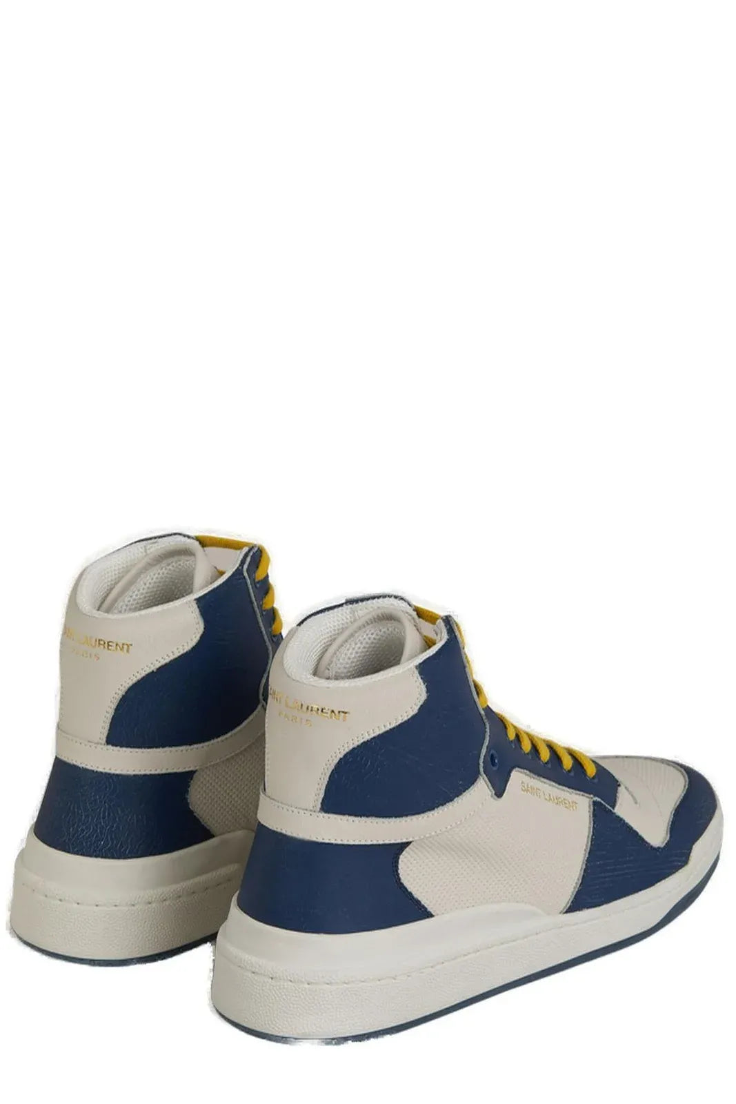 Verfijn je stijl met luxe blauwe sneakers met een middelhoge bovenkant