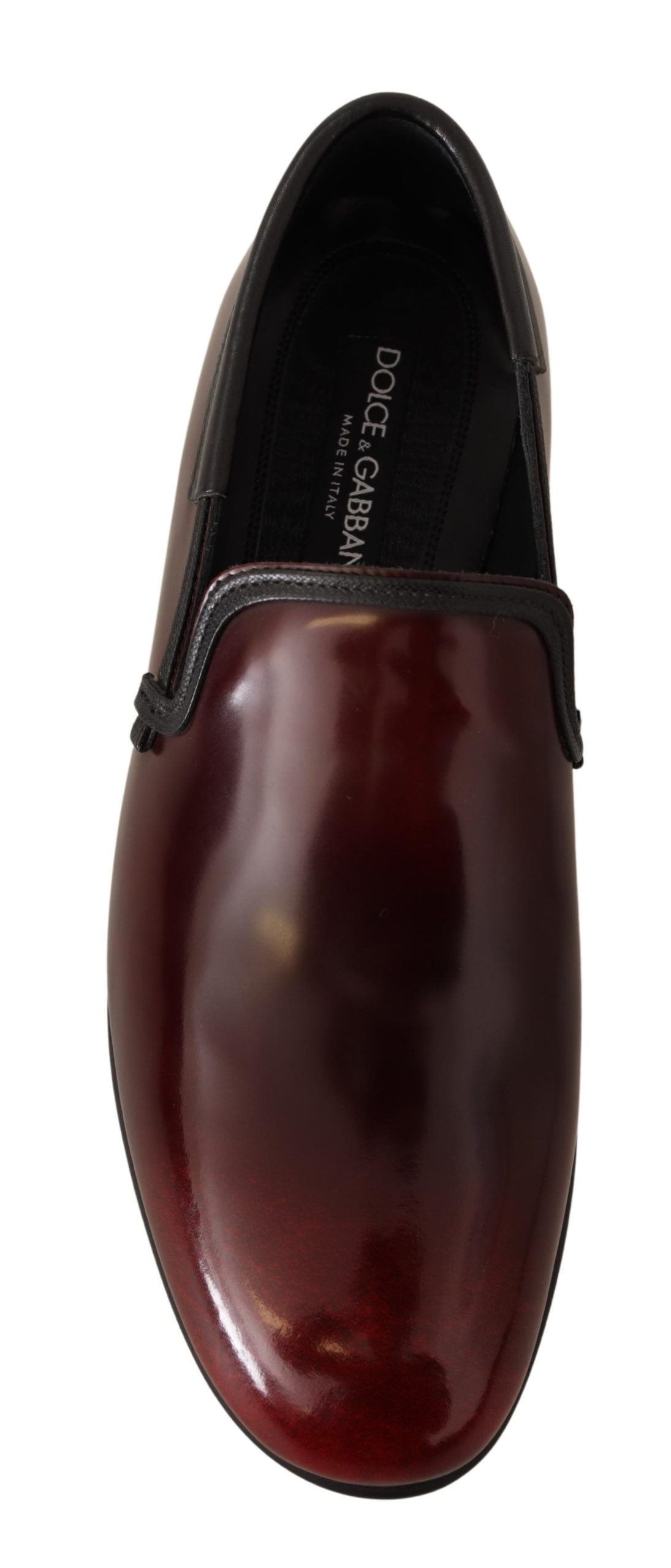 Bordeaux lakleren loafers