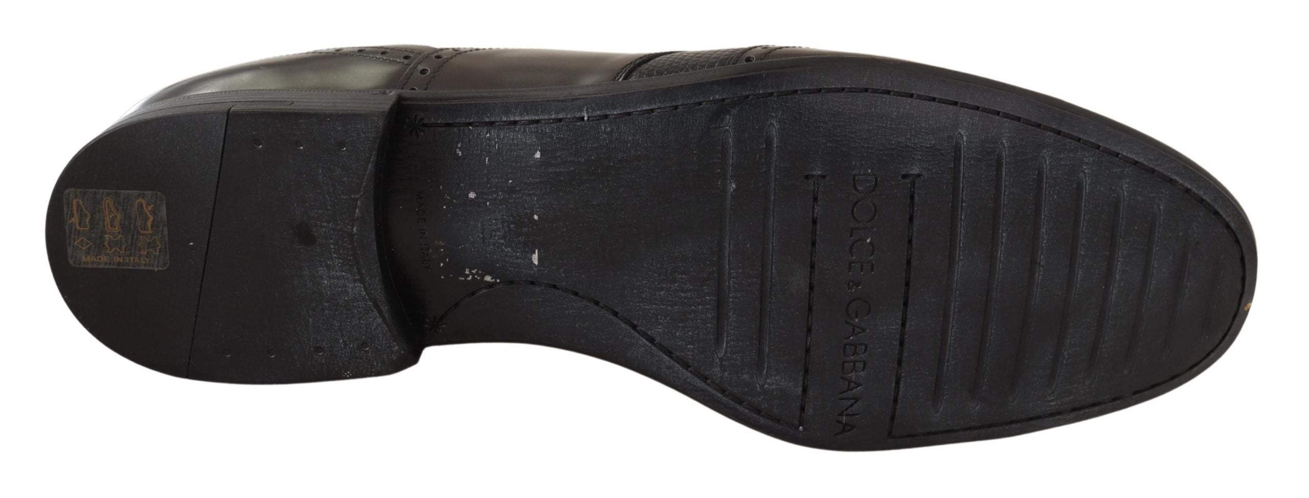 Bruine hagedissenleren Oxford-schoenen