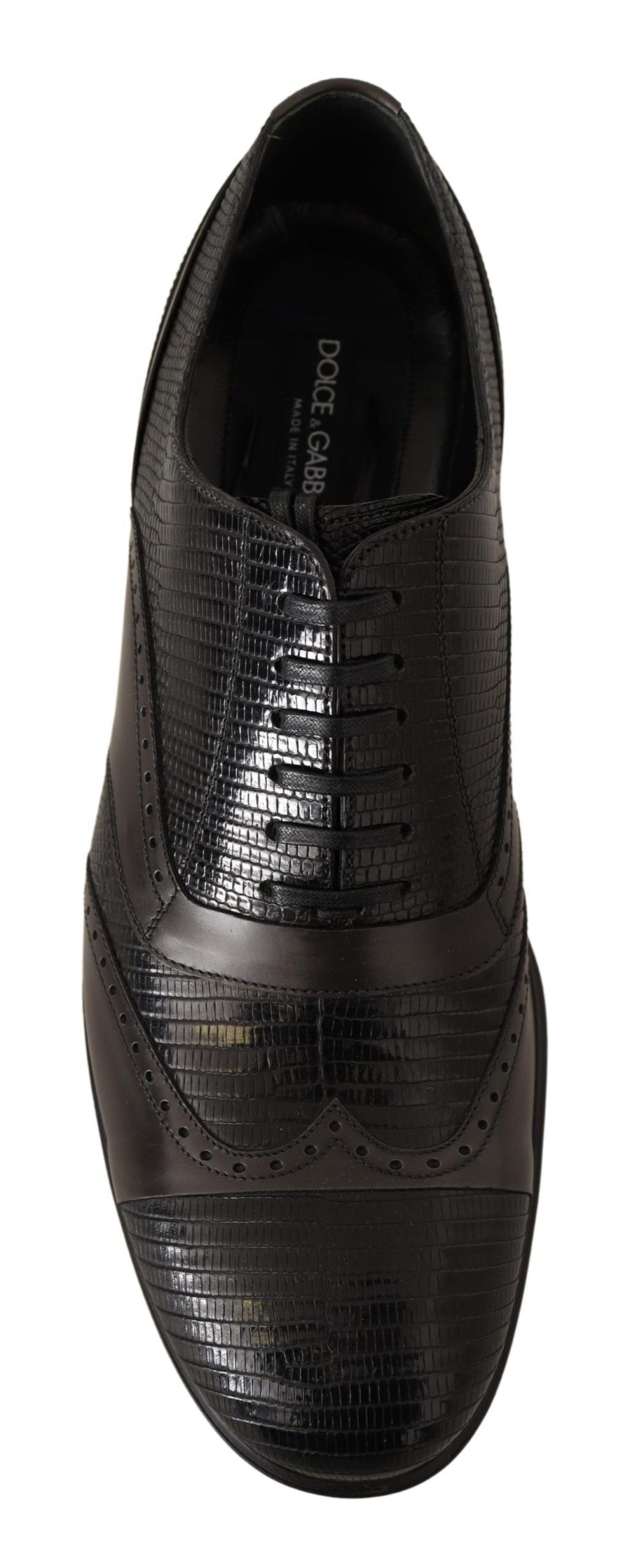 Bruine hagedissenleren Oxford-schoenen