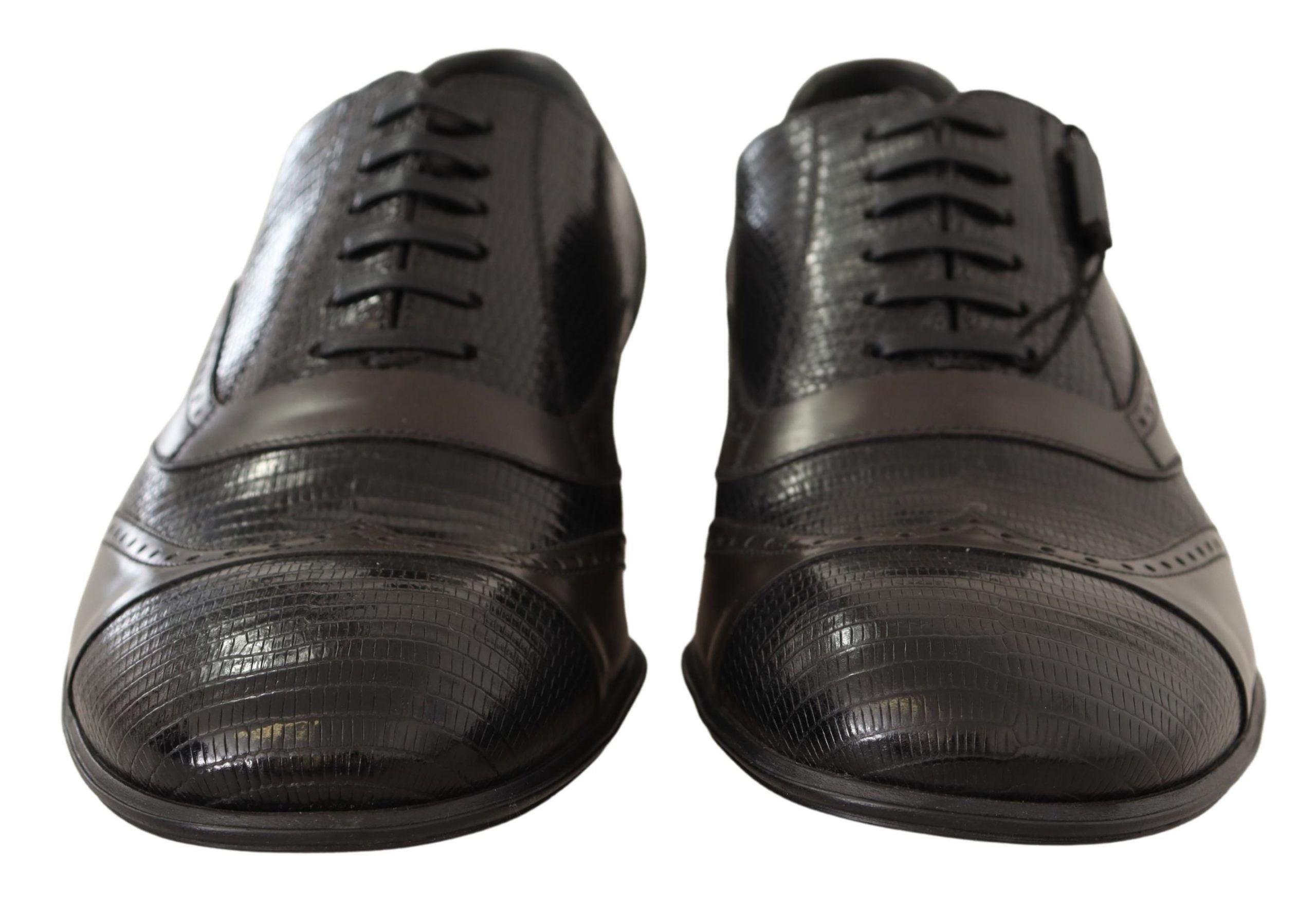 Bruine hagedissenleren Oxford-schoenen