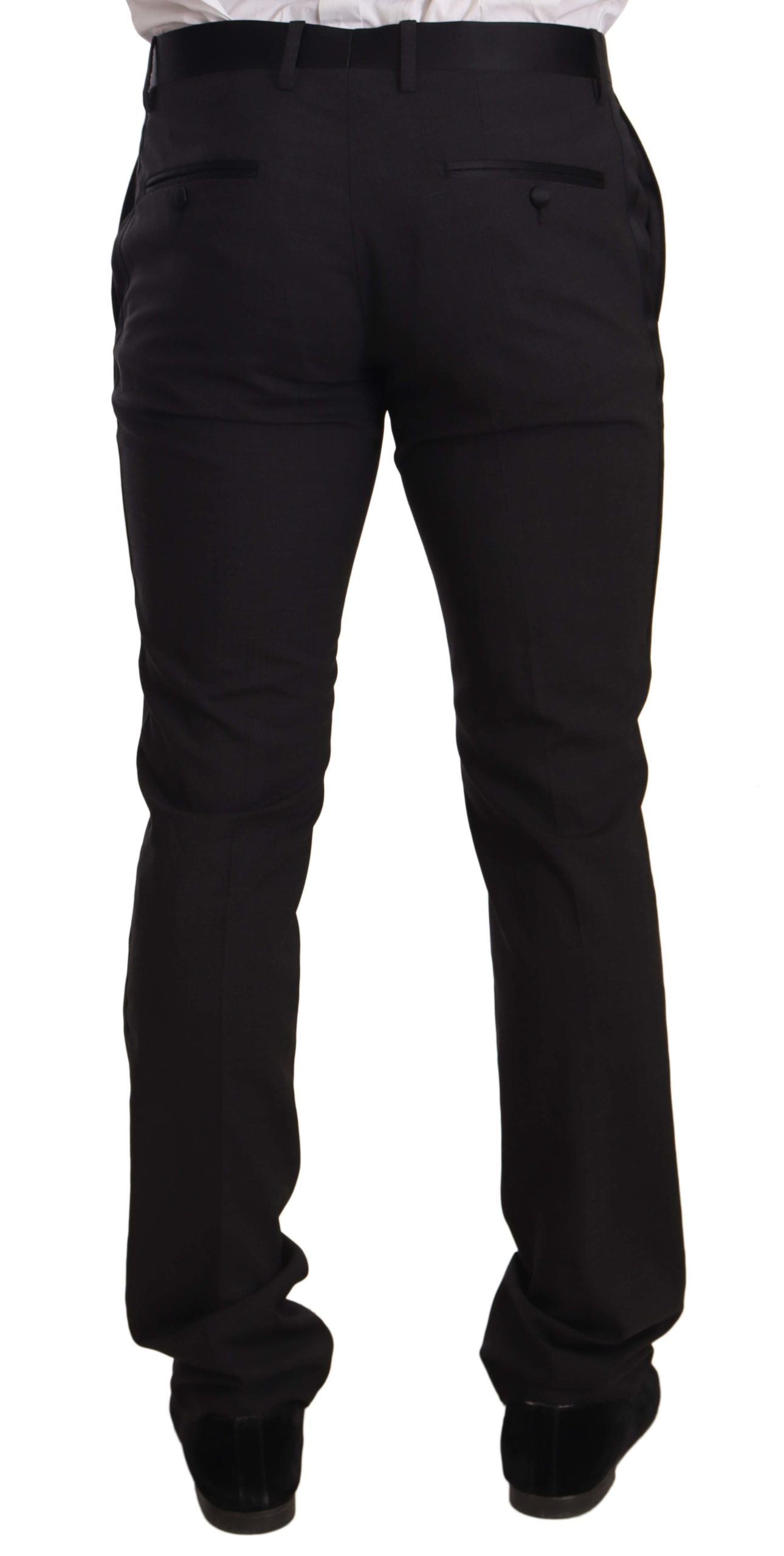 Blauw fluwelen katoenen slim fit rookpak