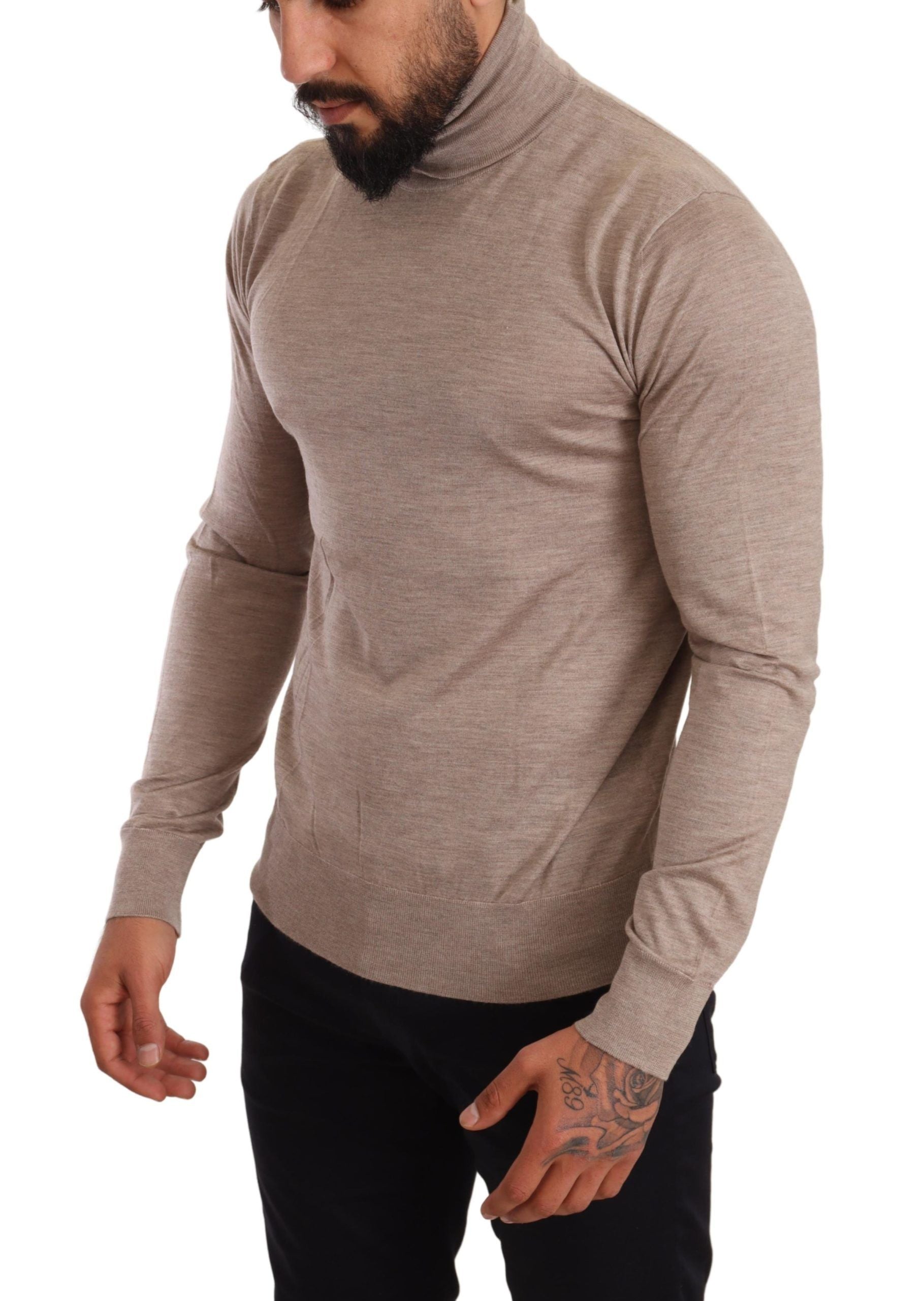 Beige kasjmier coltrui