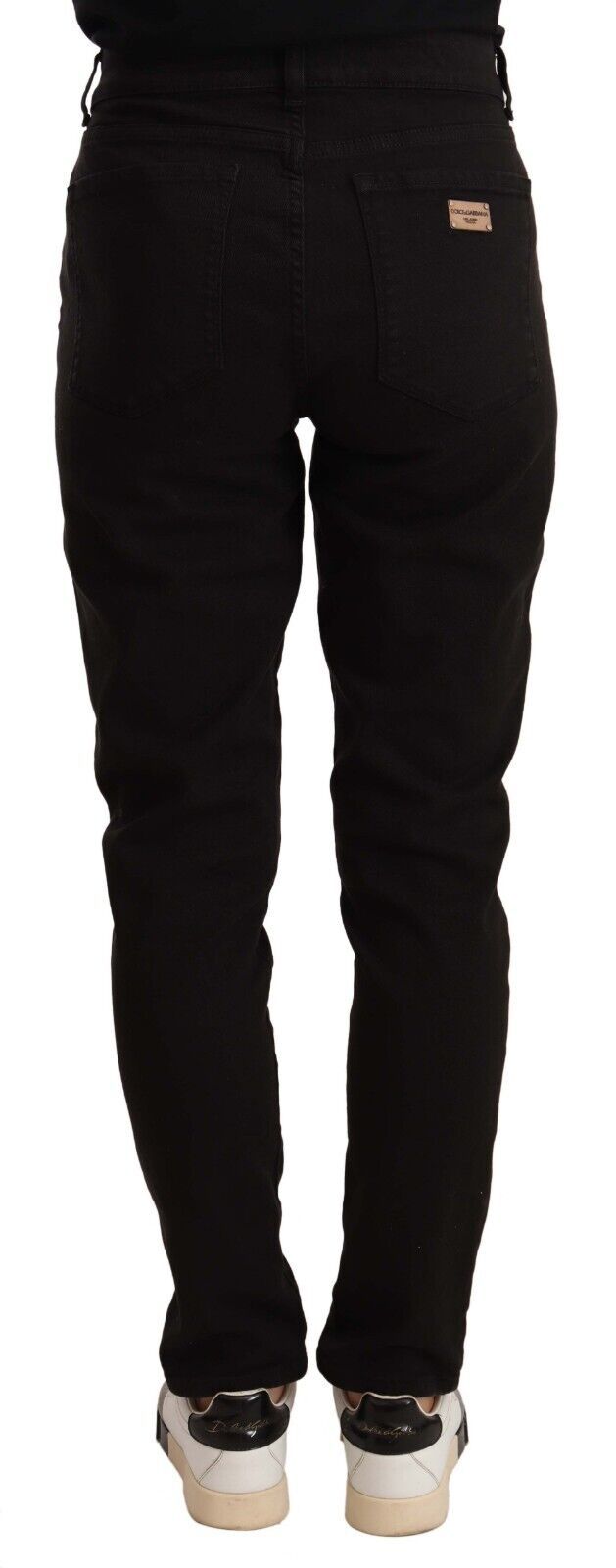 Zwarte skinny slim denim katoenen stretch jeans