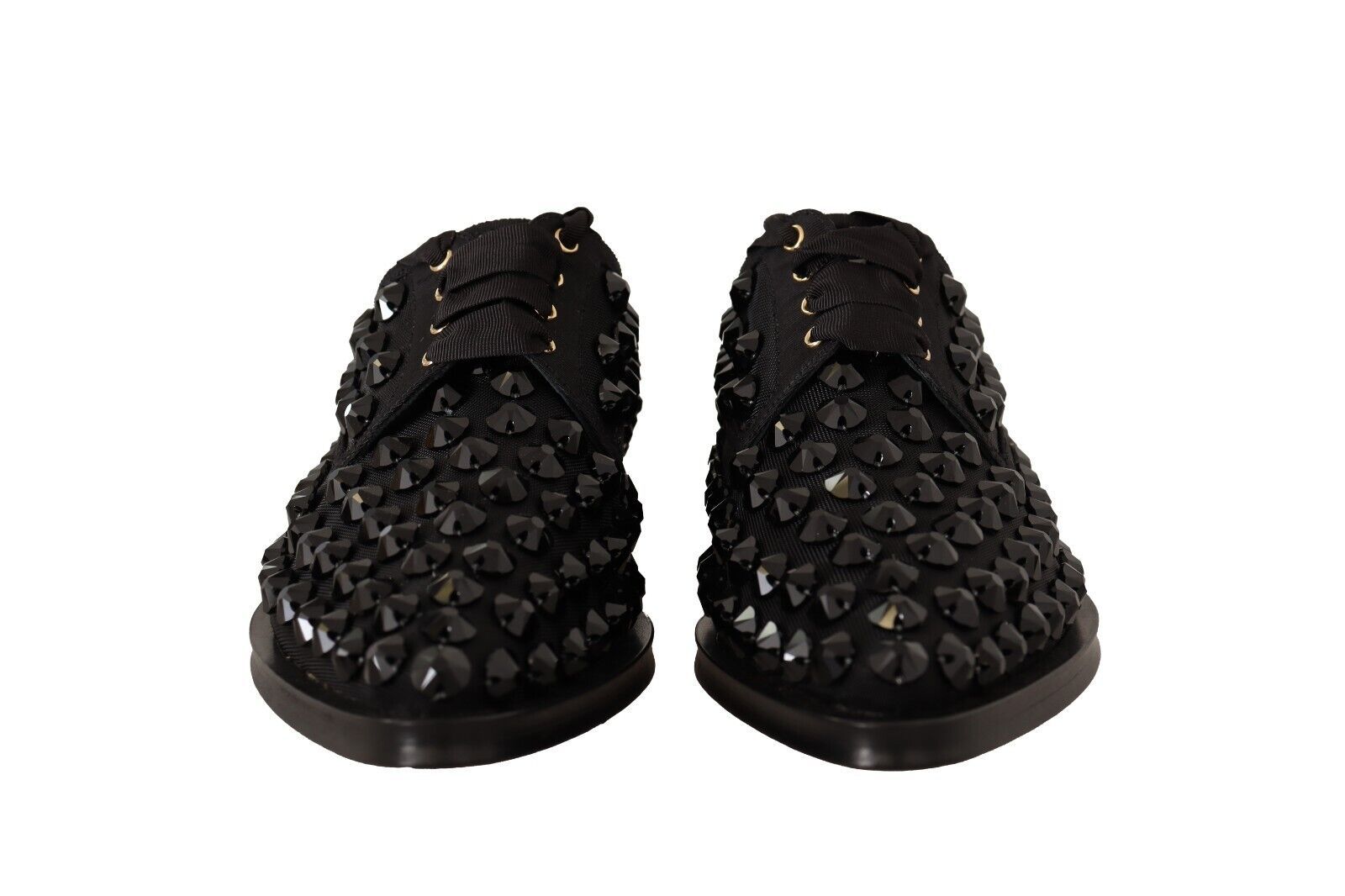 Zwarte veterschoenen met studs