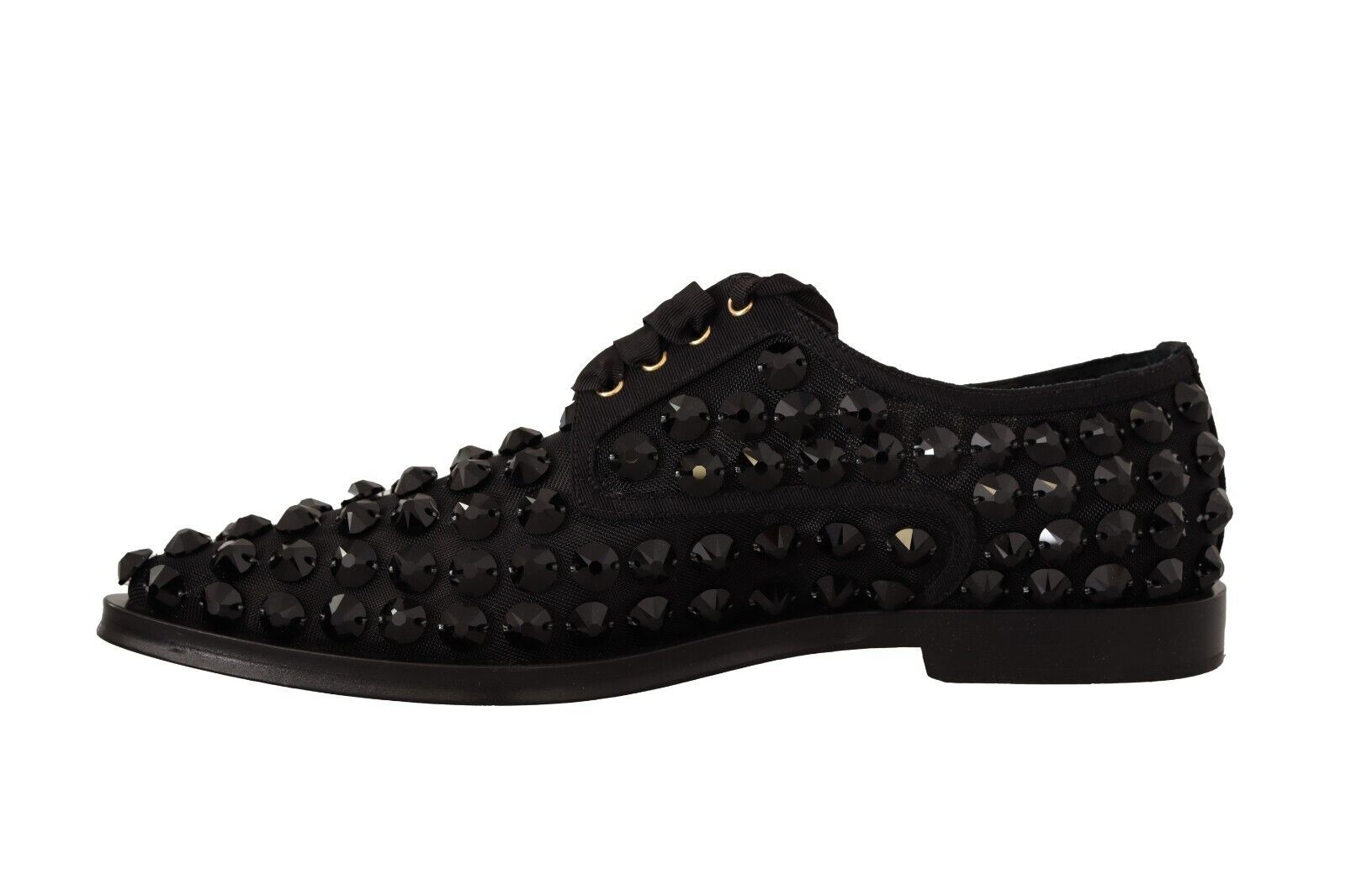 Zwarte veterschoenen met studs