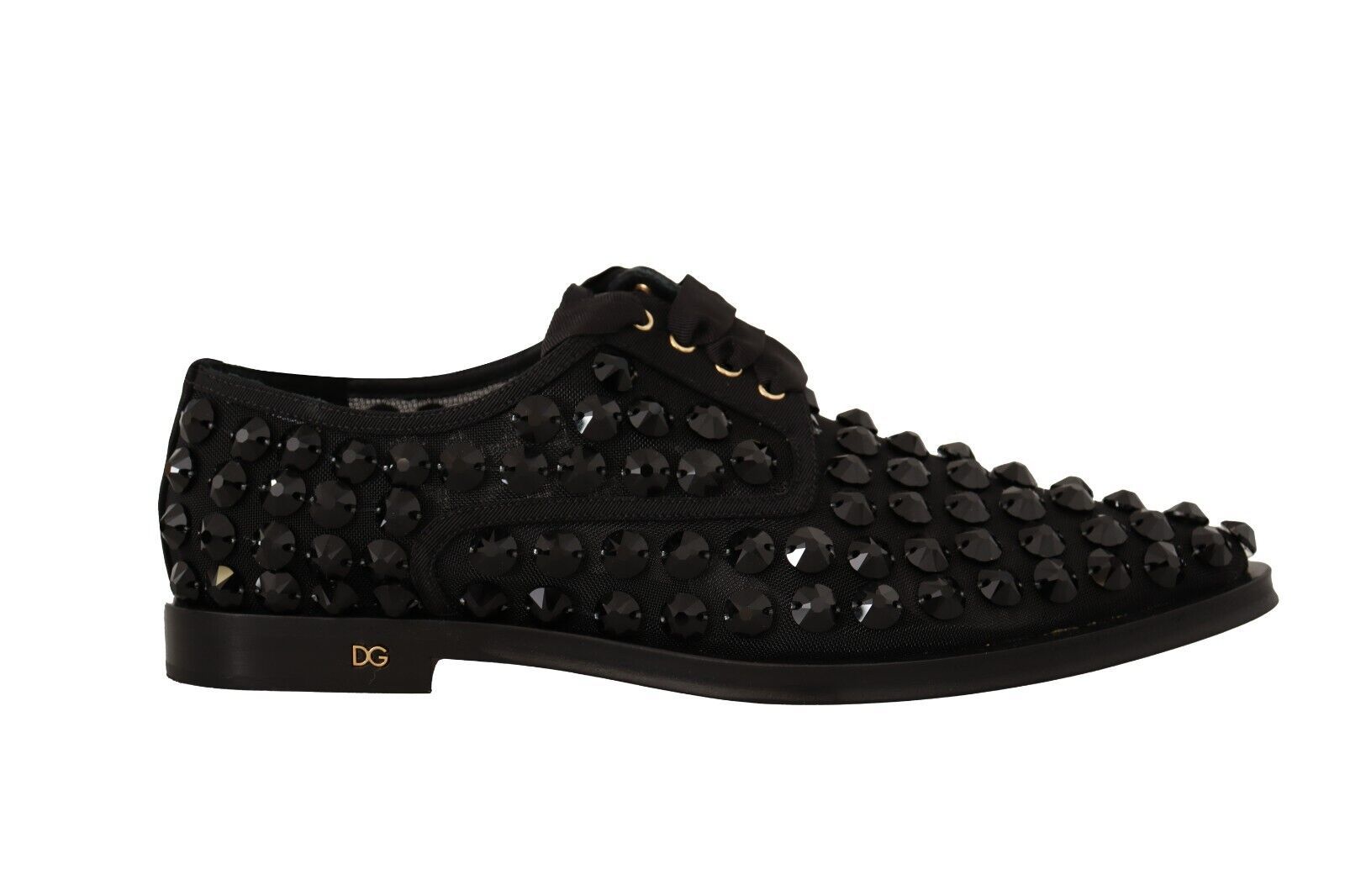 Zwarte veterschoenen met studs