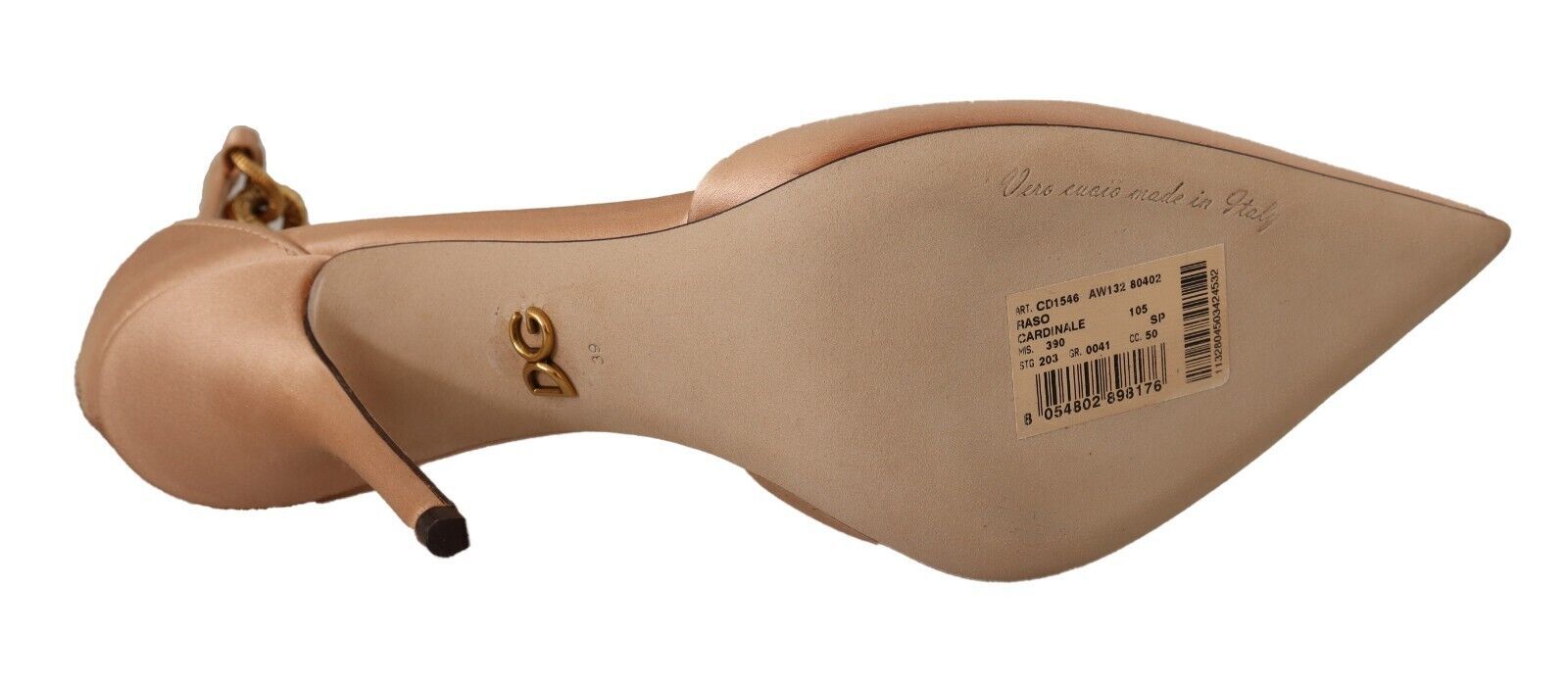 Beige enkelkettingband hoge hakken pumps schoenen