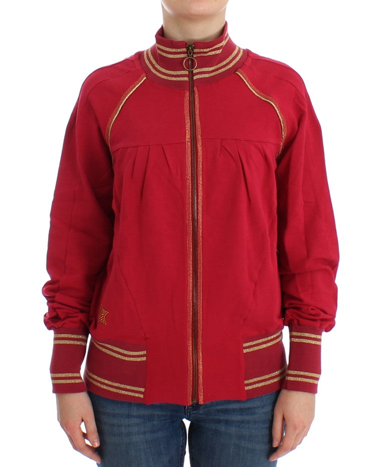 Roze nep-ritsvest met sweatshirt