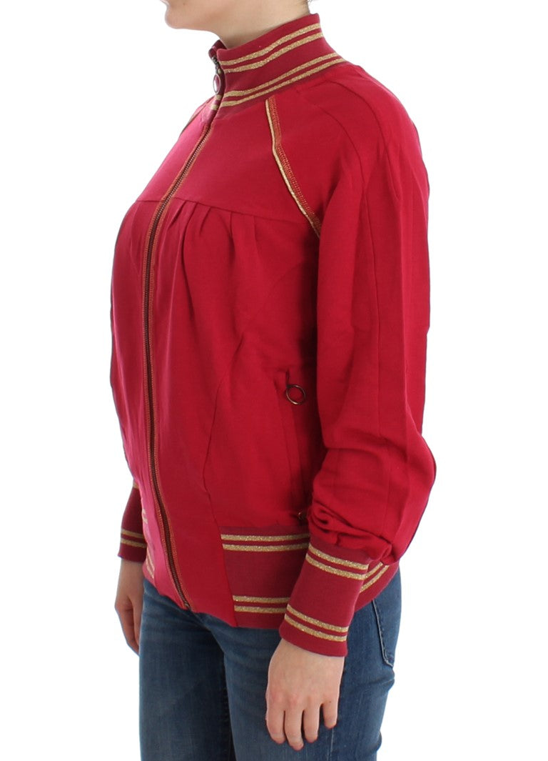 Roze nep-ritsvest met sweatshirt