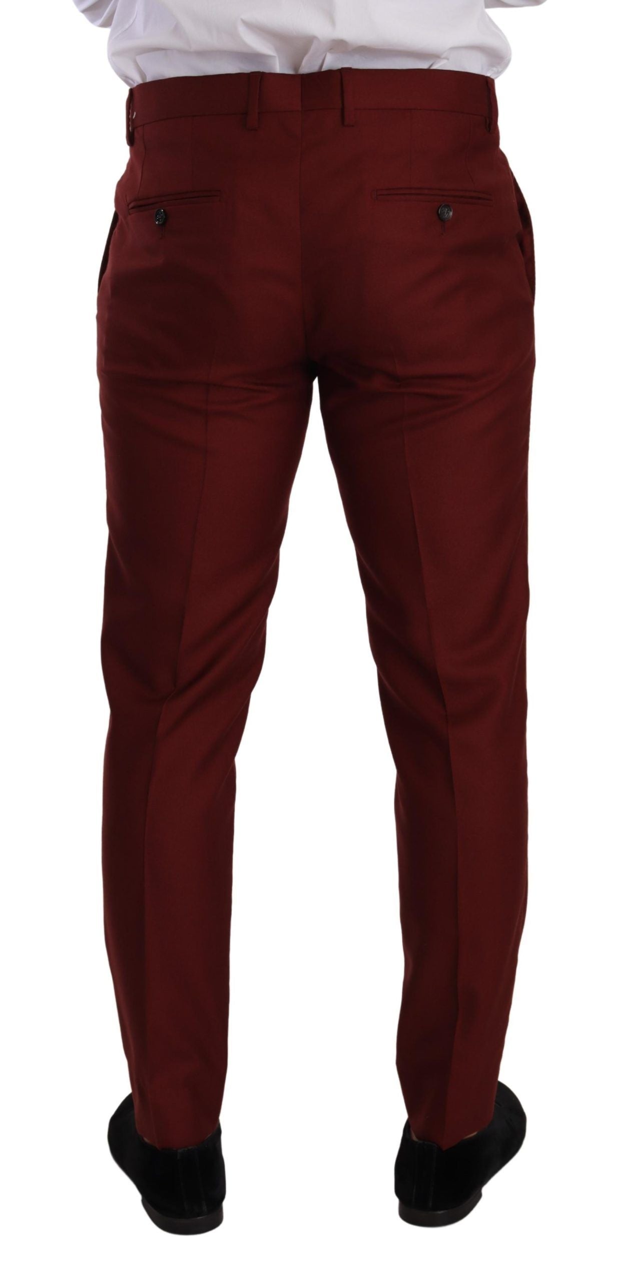 Rode kasjmier zijden jurk heren broek