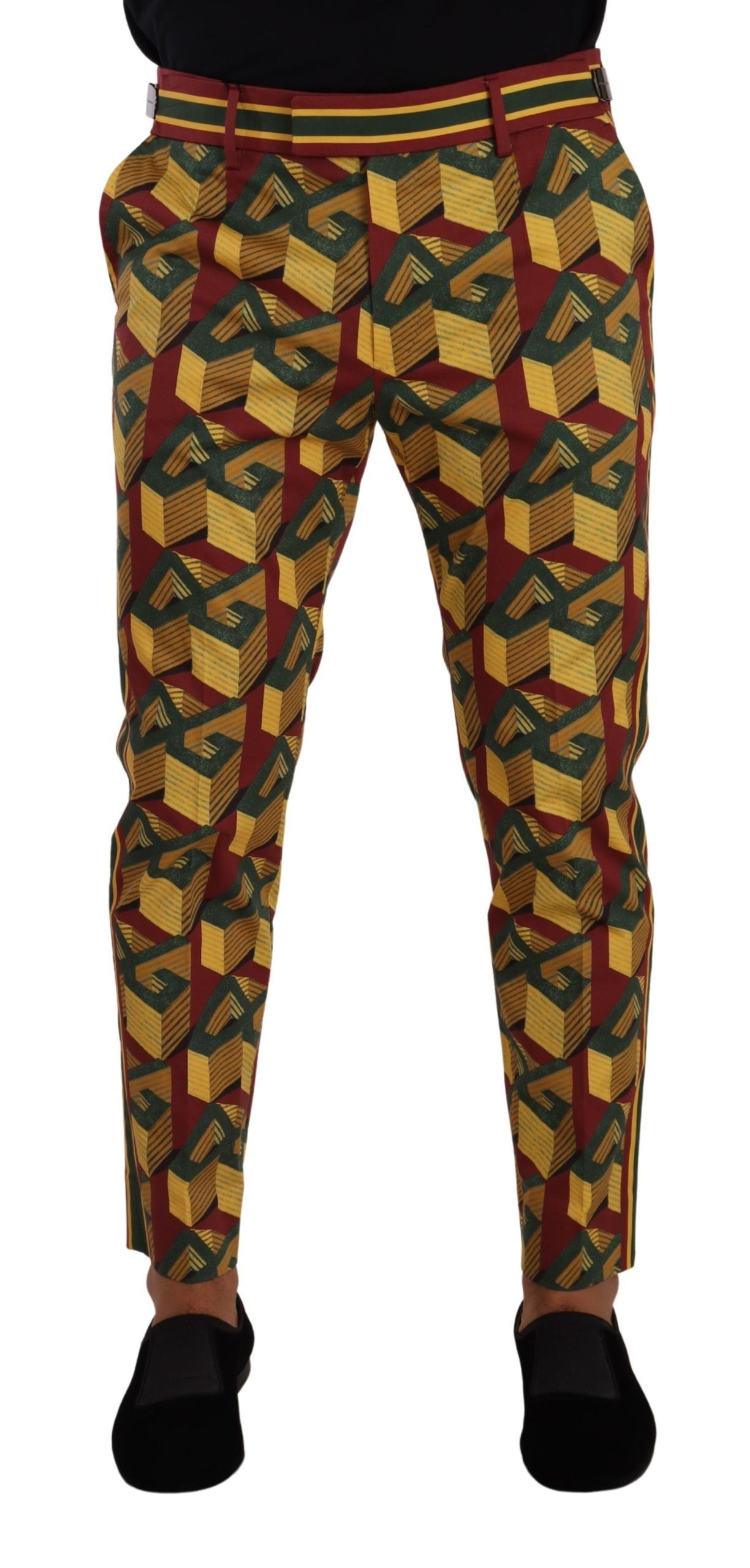 Multicolor Logo Mania katoenen taps toelopende broek