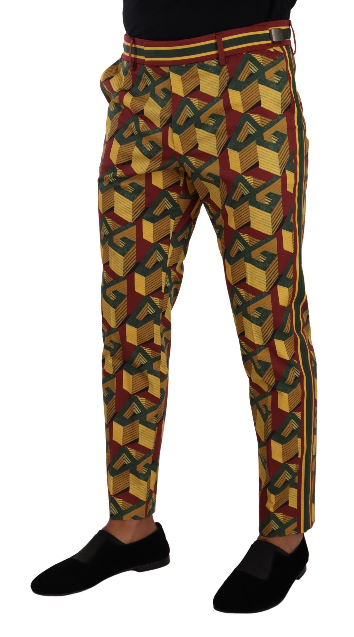 Multicolor Logo Mania katoenen taps toelopende broek