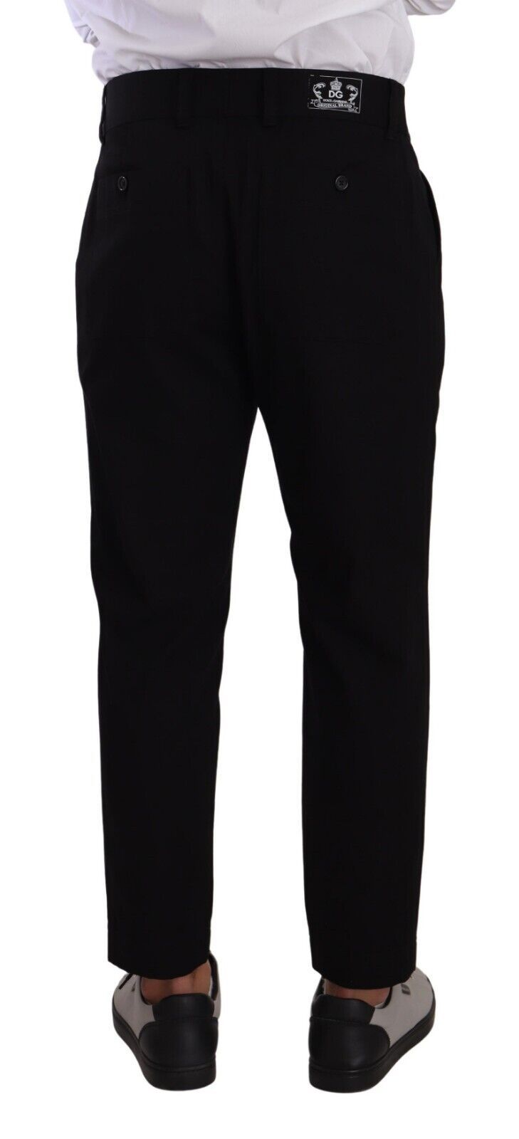 Zwarte katoenen stretch chino broekjeans