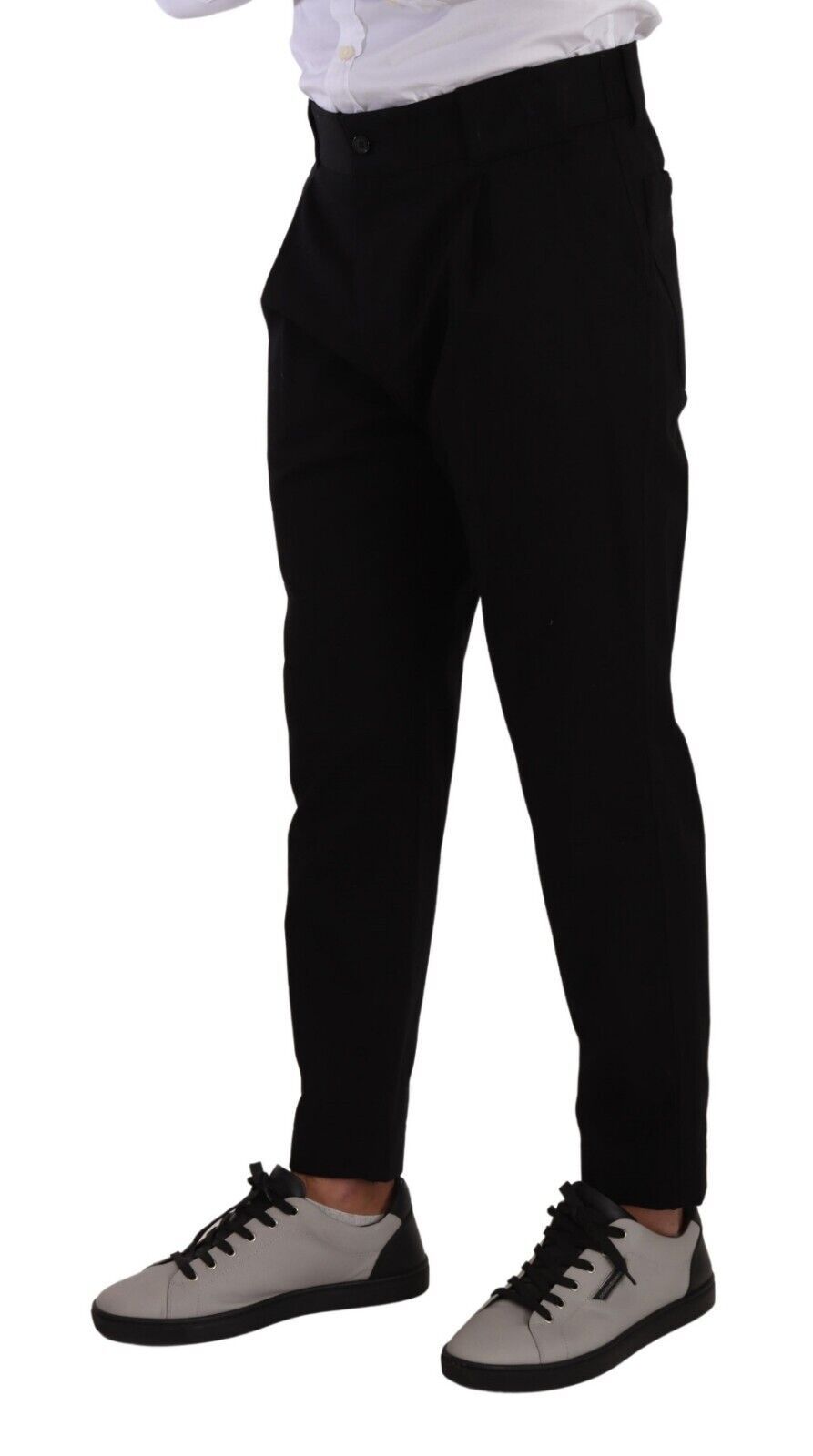 Zwarte katoenen stretch chino broekjeans