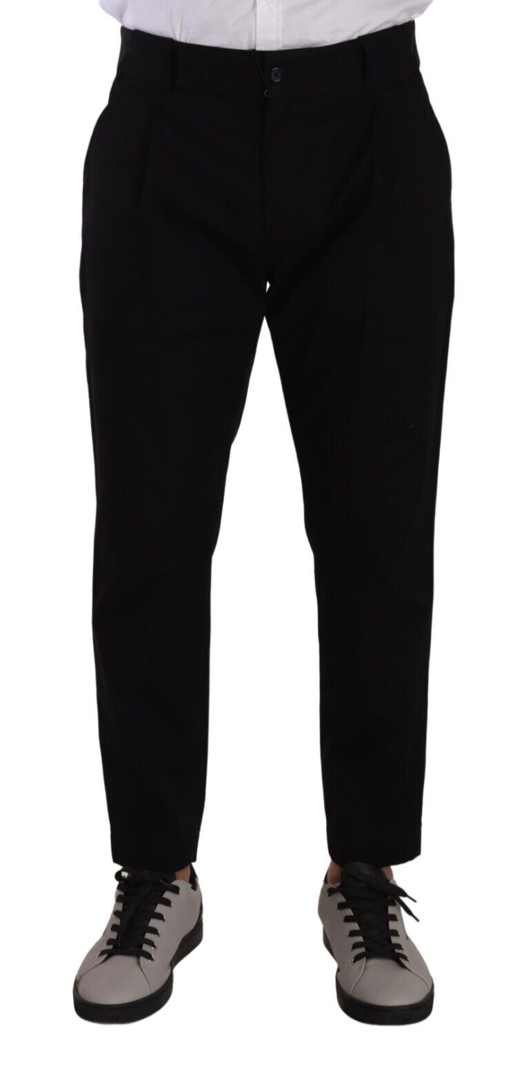 Zwarte katoenen stretch chino broekjeans