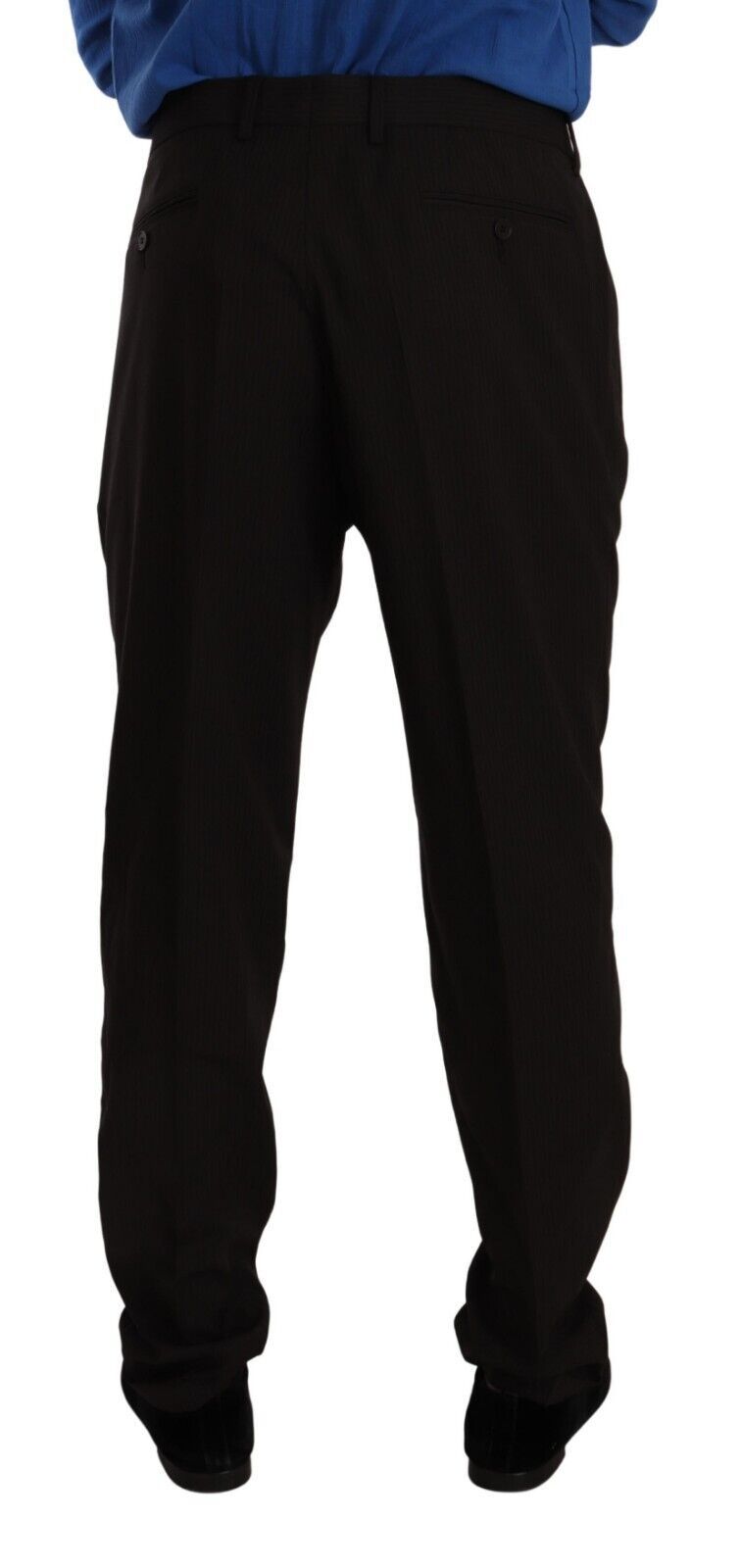 Bruine wollen skinny formele broek