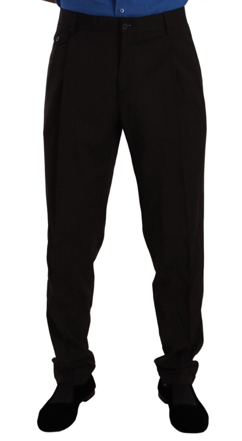 Bruine wollen skinny formele broek