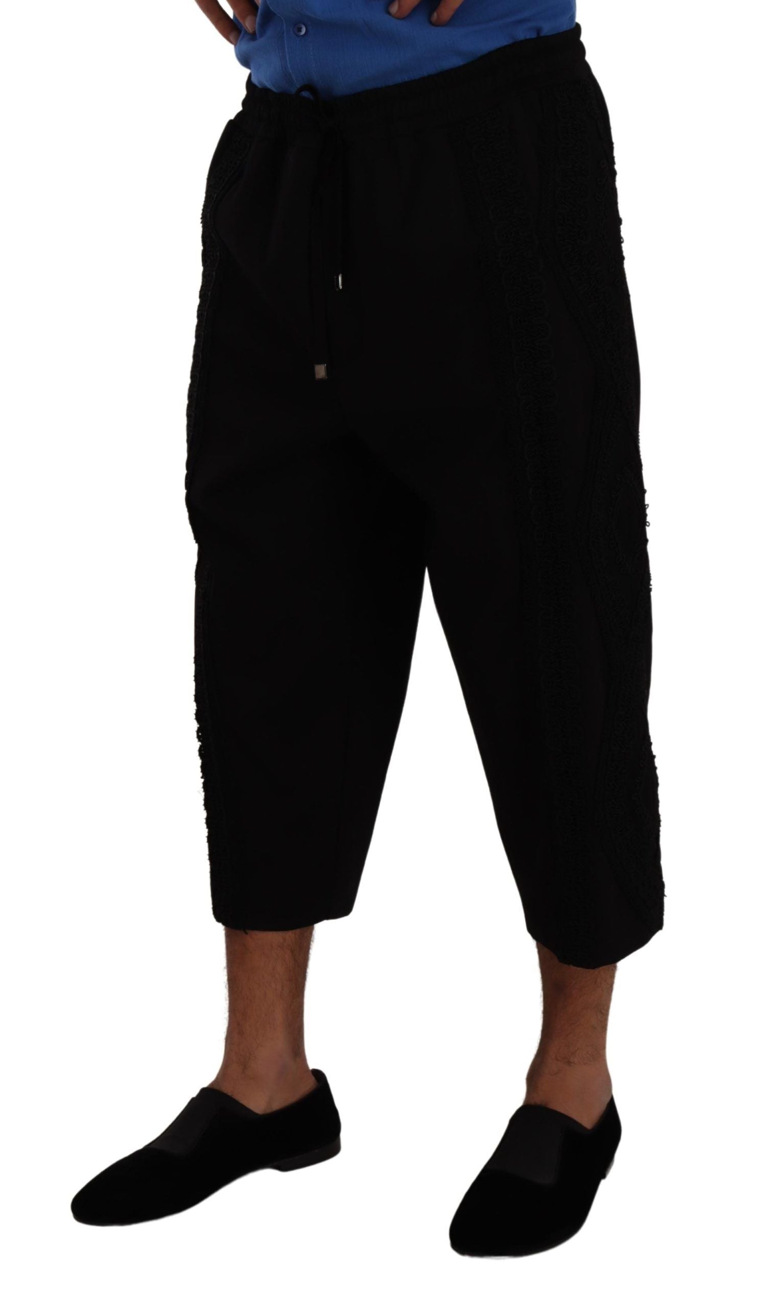 Zwarte katoenen Torero joggingbroek shorts broek