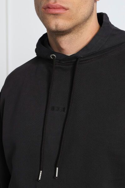Elegante donkerblauwe katoenen hoodie met capuchon