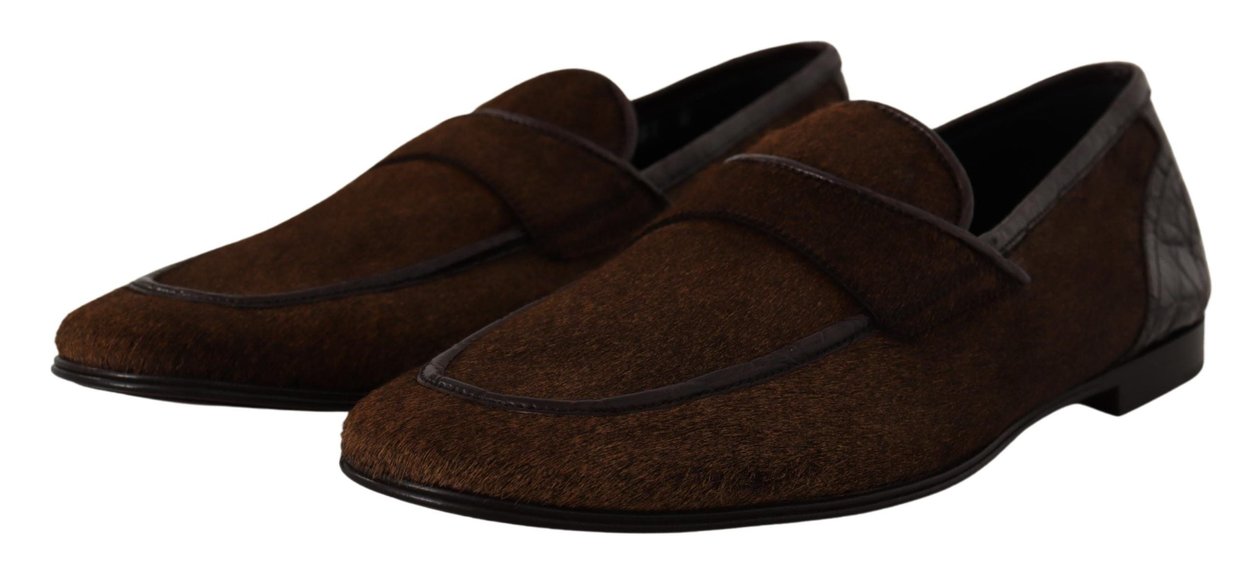 Schoenen Dress Loafers Bruine Leren Slipschoenen