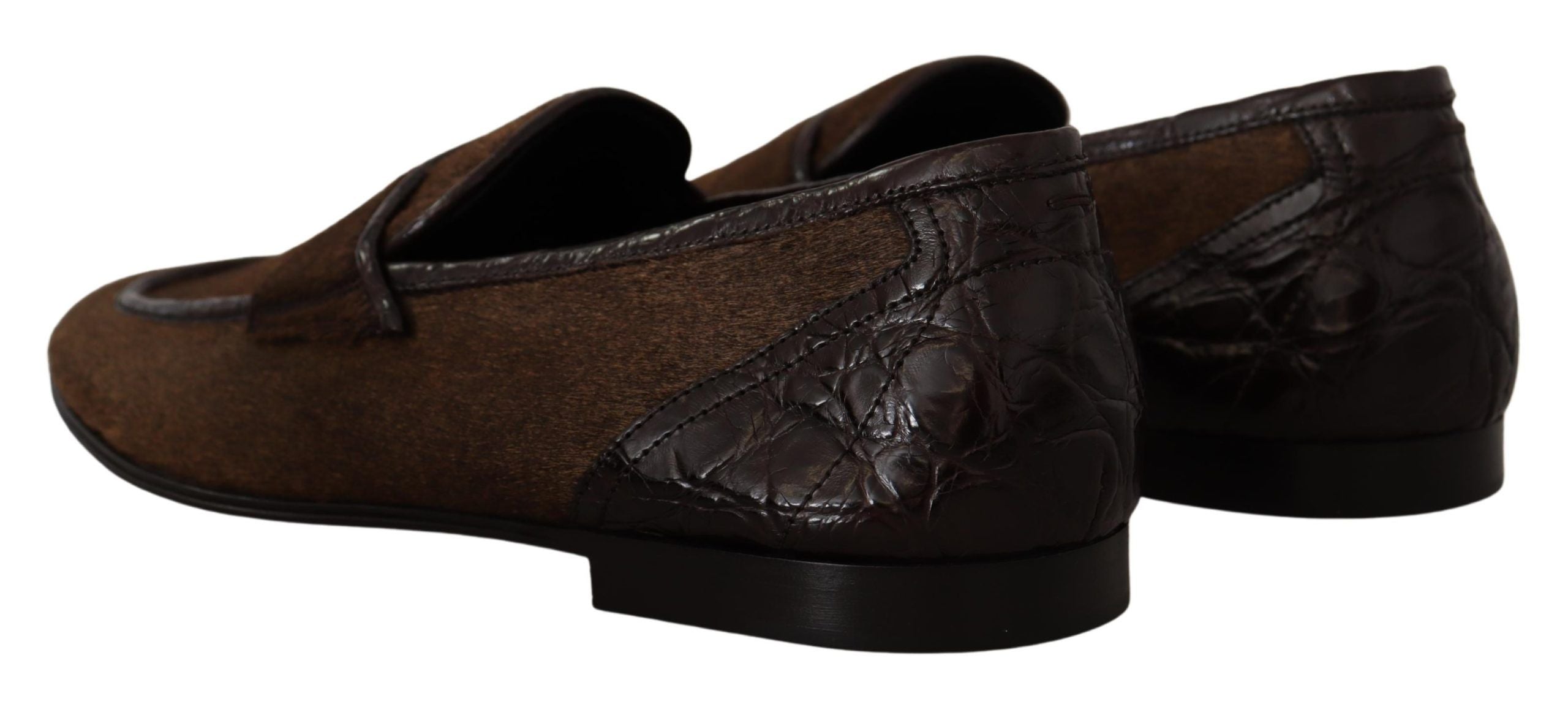 Schoenen Dress Loafers Bruine Leren Slipschoenen