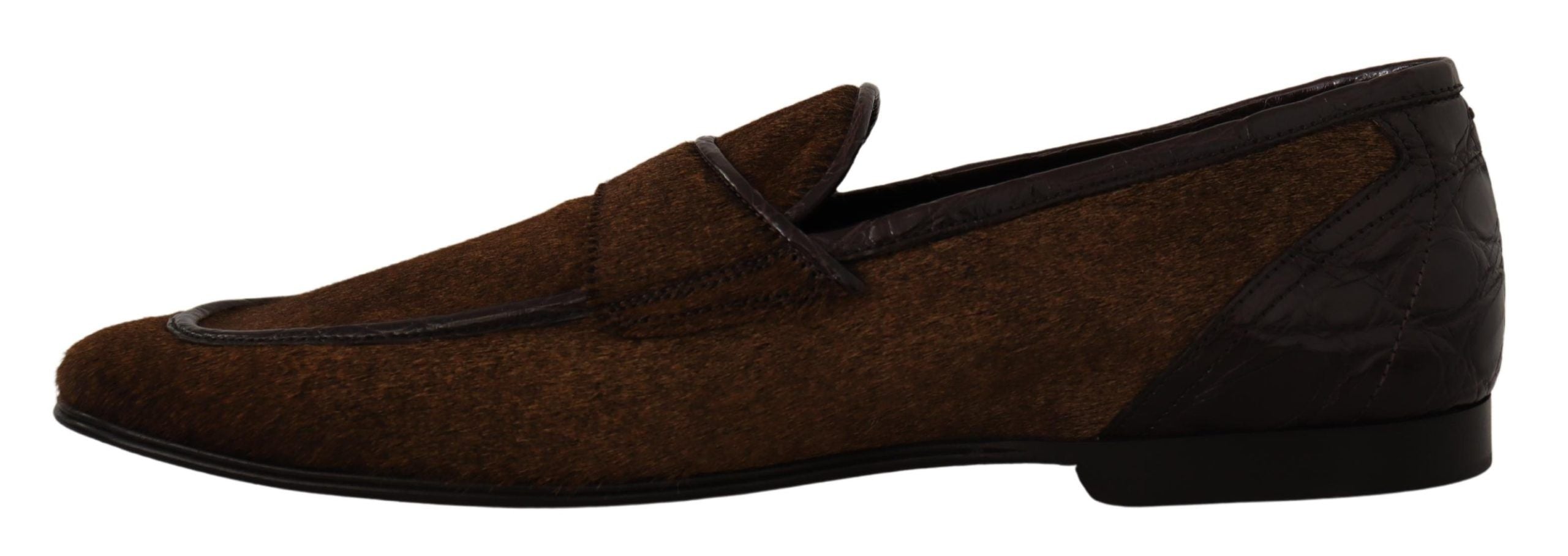 Schoenen Dress Loafers Bruine Leren Slipschoenen