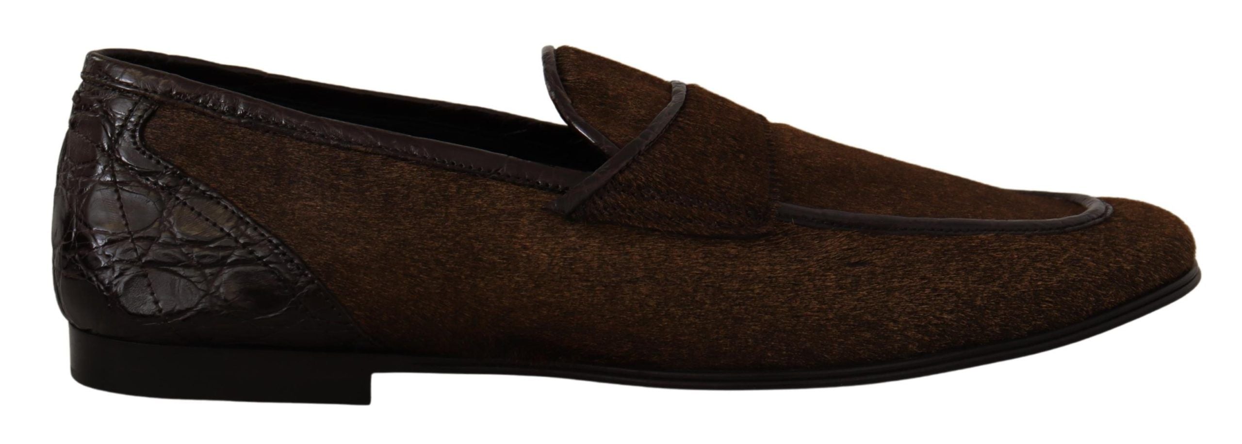 Schoenen Dress Loafers Bruine Leren Slipschoenen