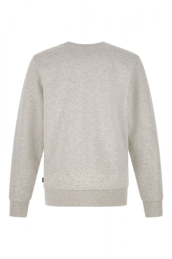 Elegante grijze ronde hals katoenen sweatshirt