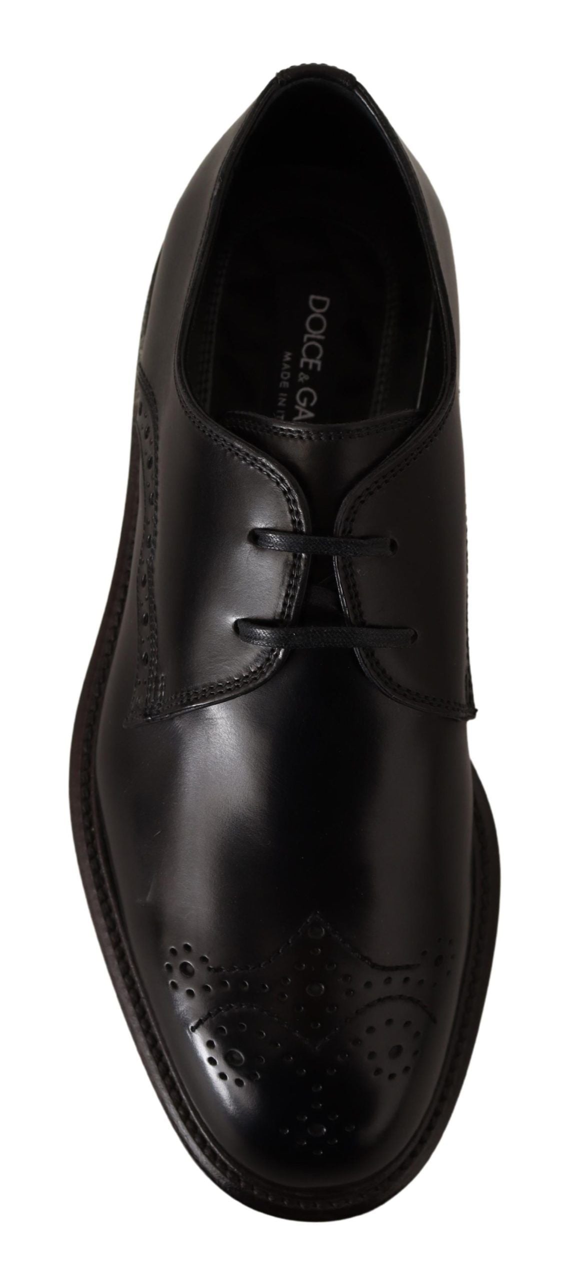 Zwarte leren formele derbyschoenen