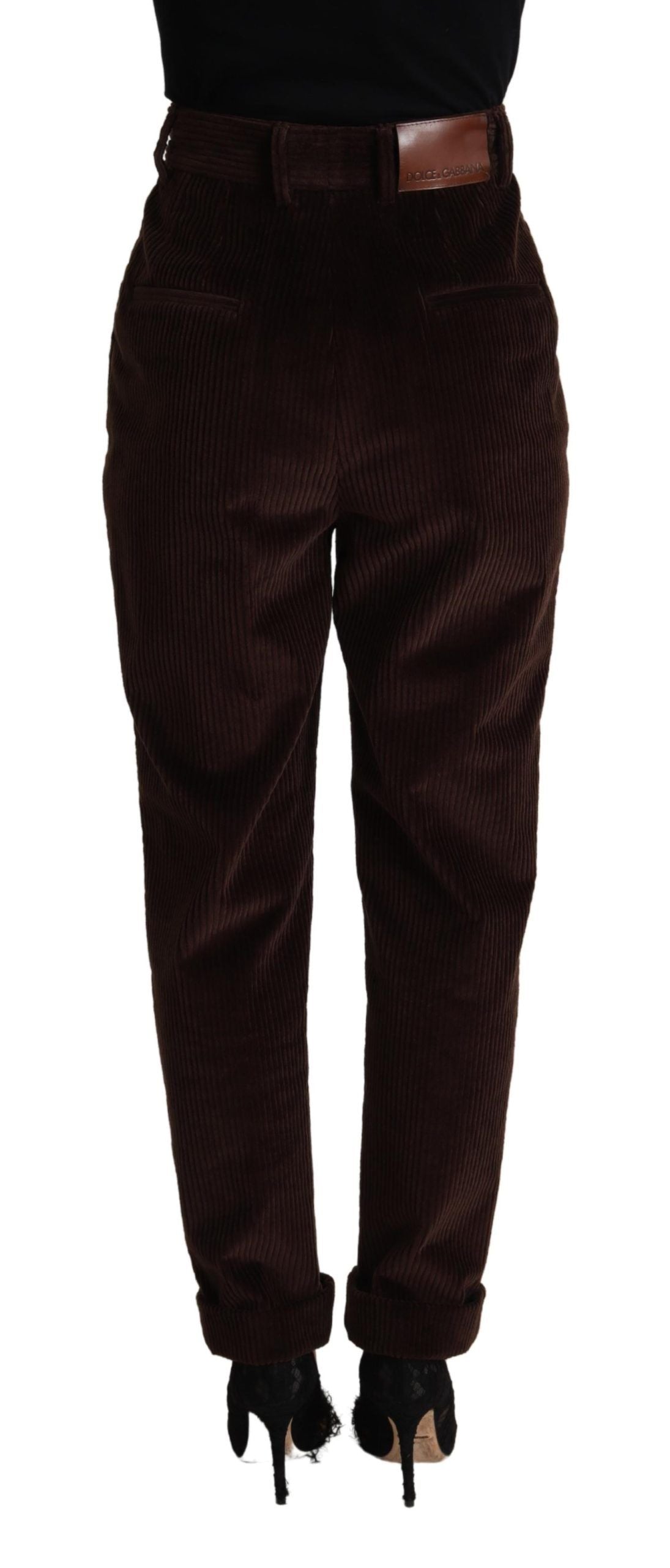Bordeaux Corduroy Katoenen Broek Taps Toelopende Broek