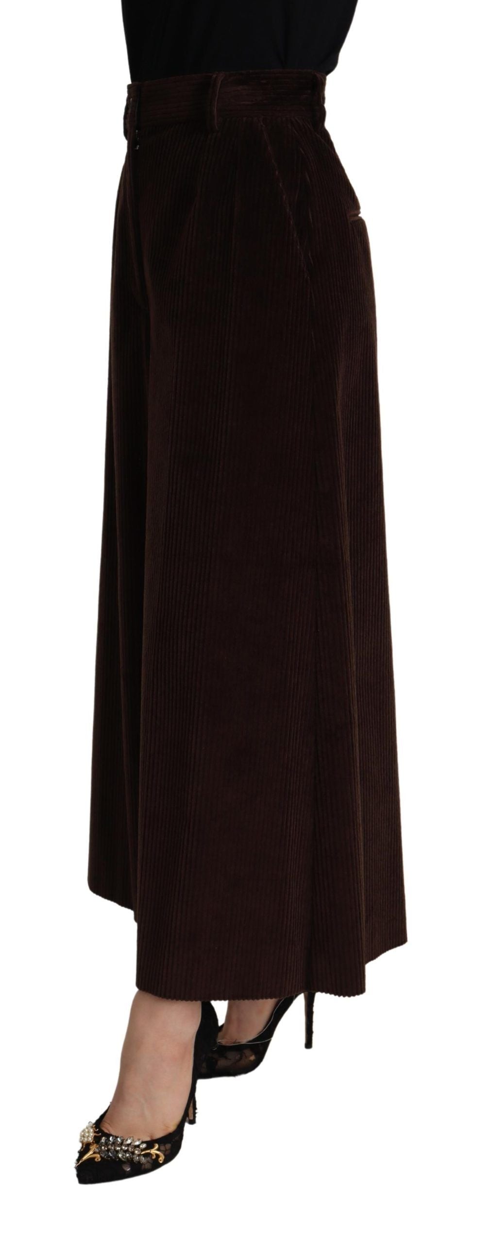 Bordeaux Corduroy Katoenen Broek Wijde Pijpen