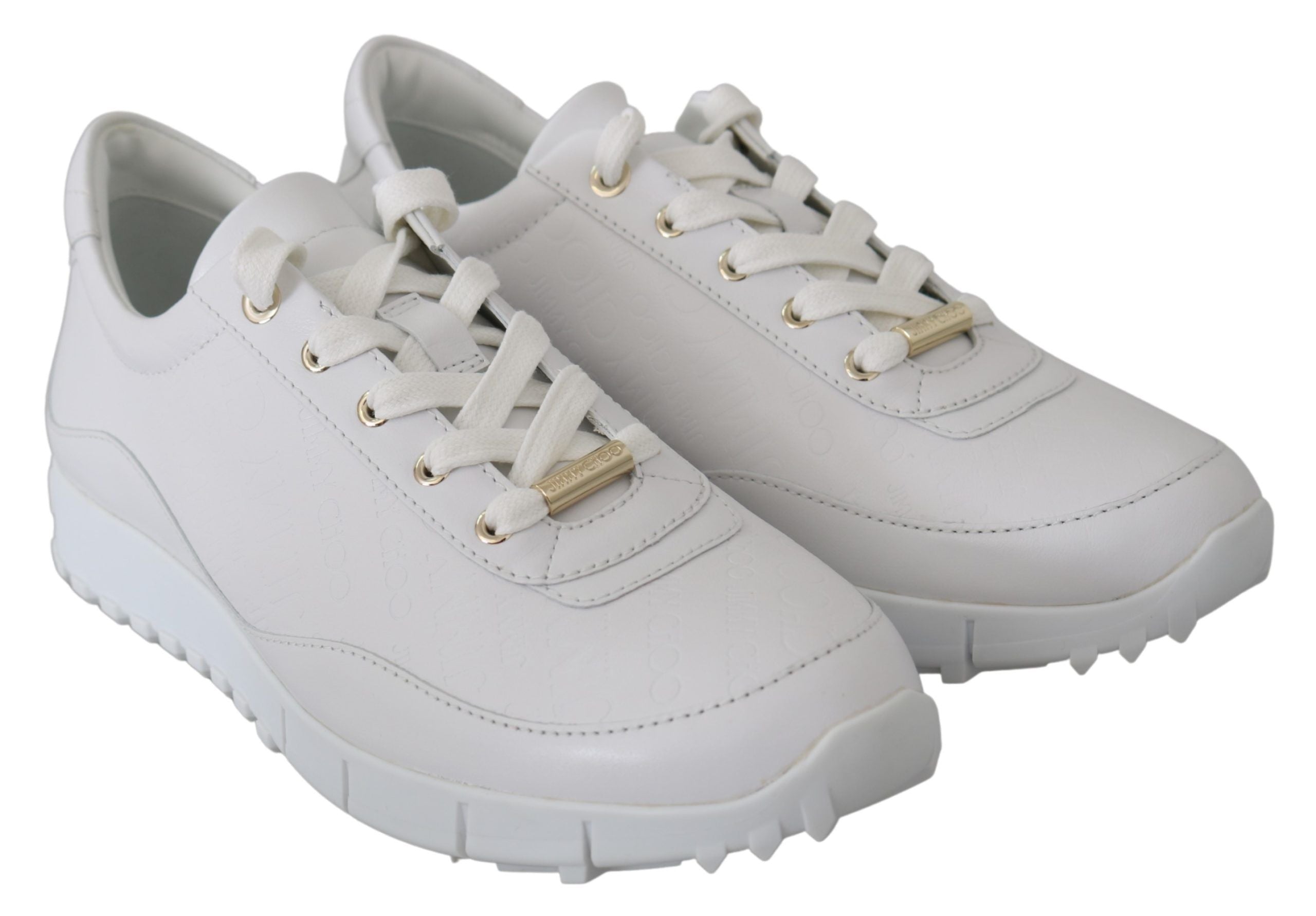 Elegante witte leren sneakers