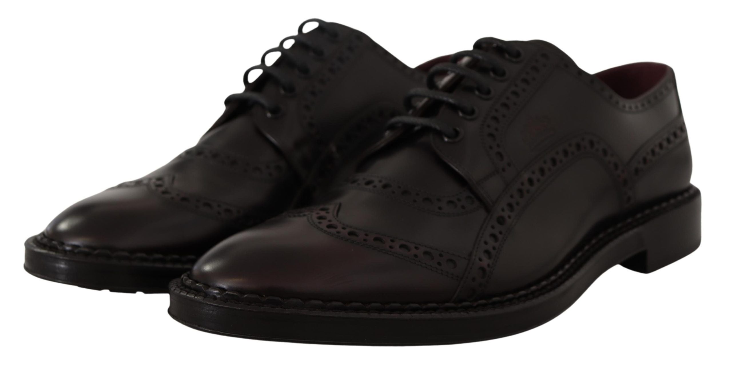 Paarse leren Oxford Wingtip formele schoenen