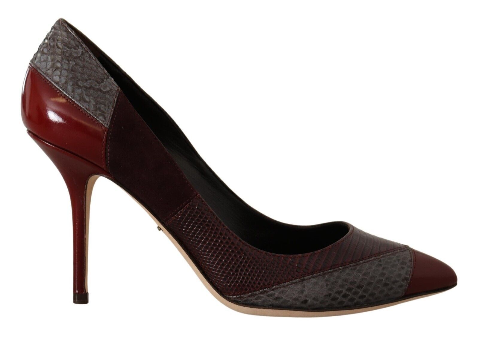 Veelkleurige exotische leren pumps met hak
